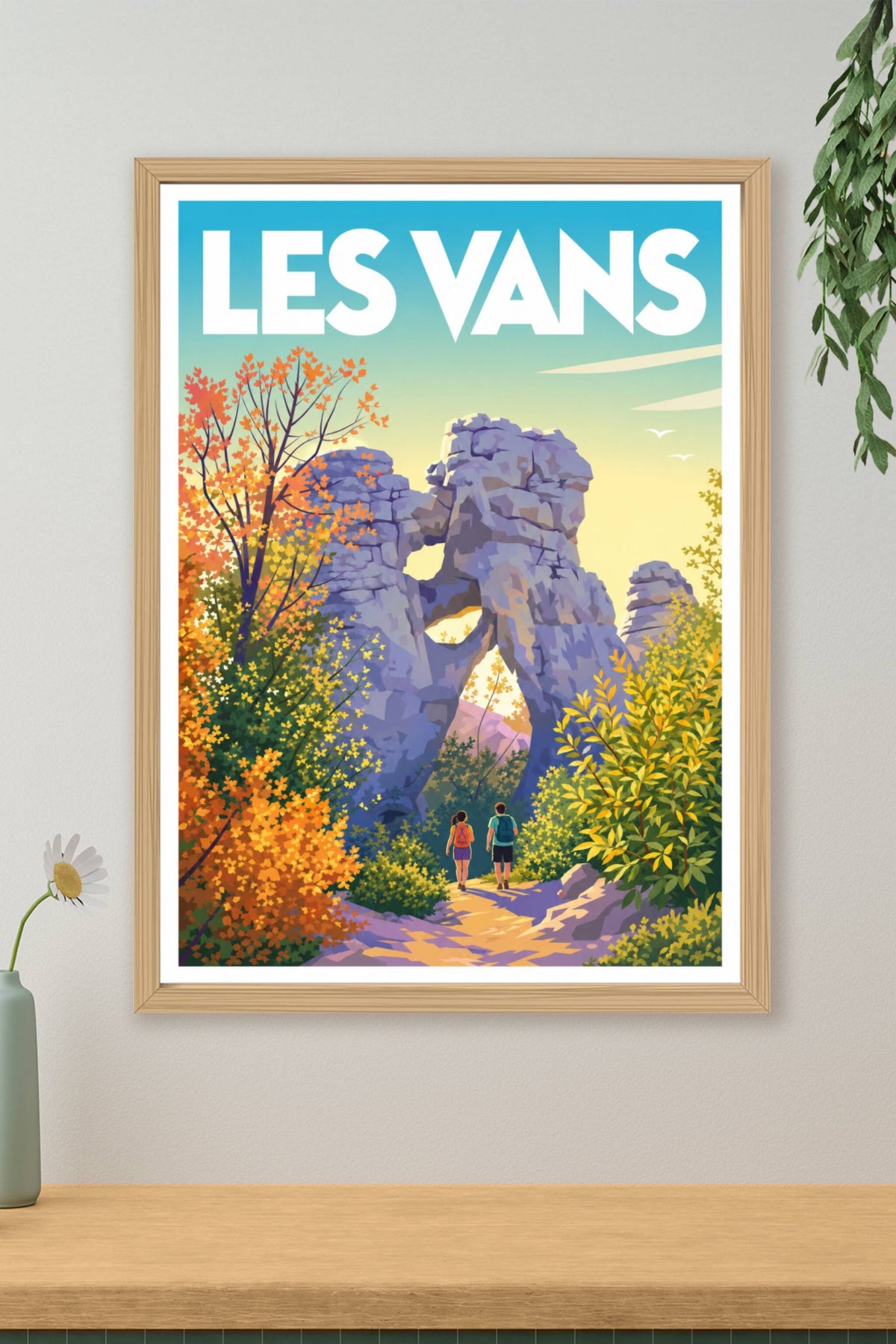 Affiche Les Vans, poster bois de Païolive