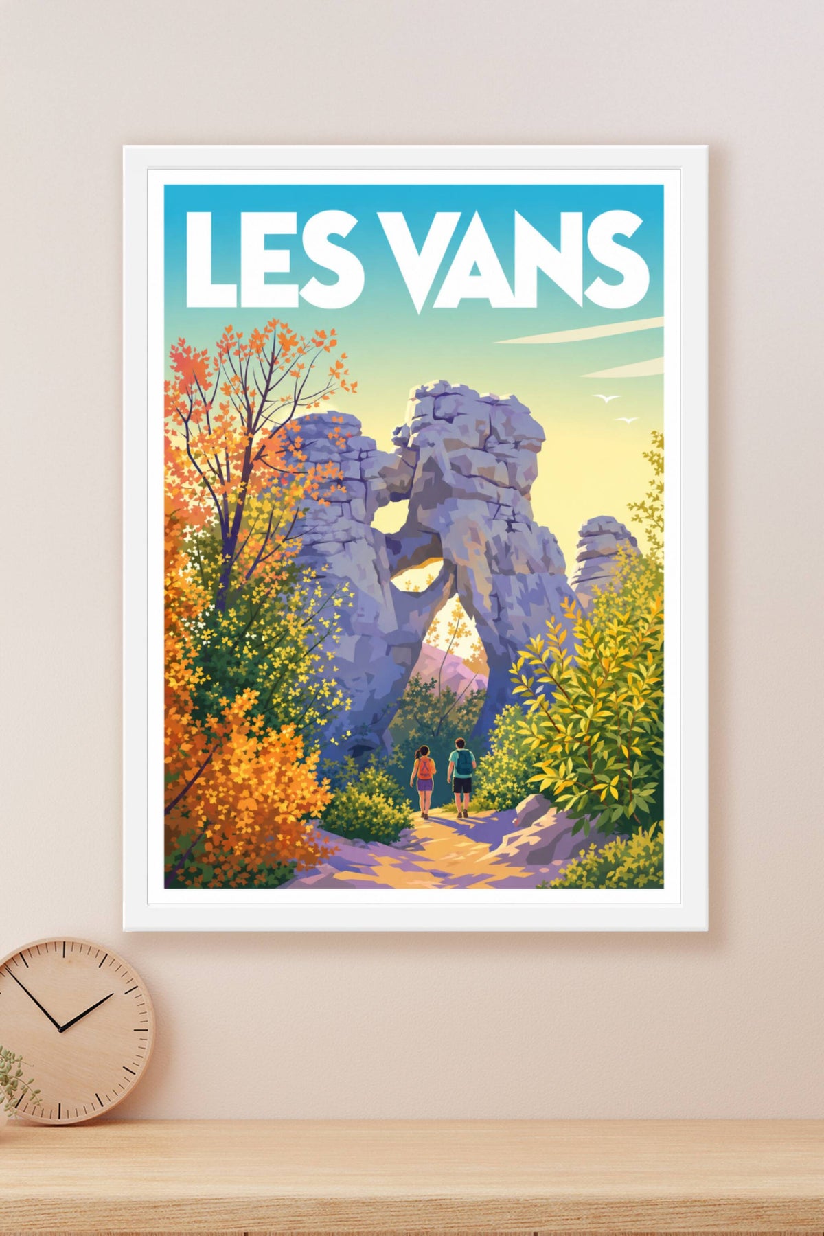 Affiche Les Vans, poster bois de Païolive