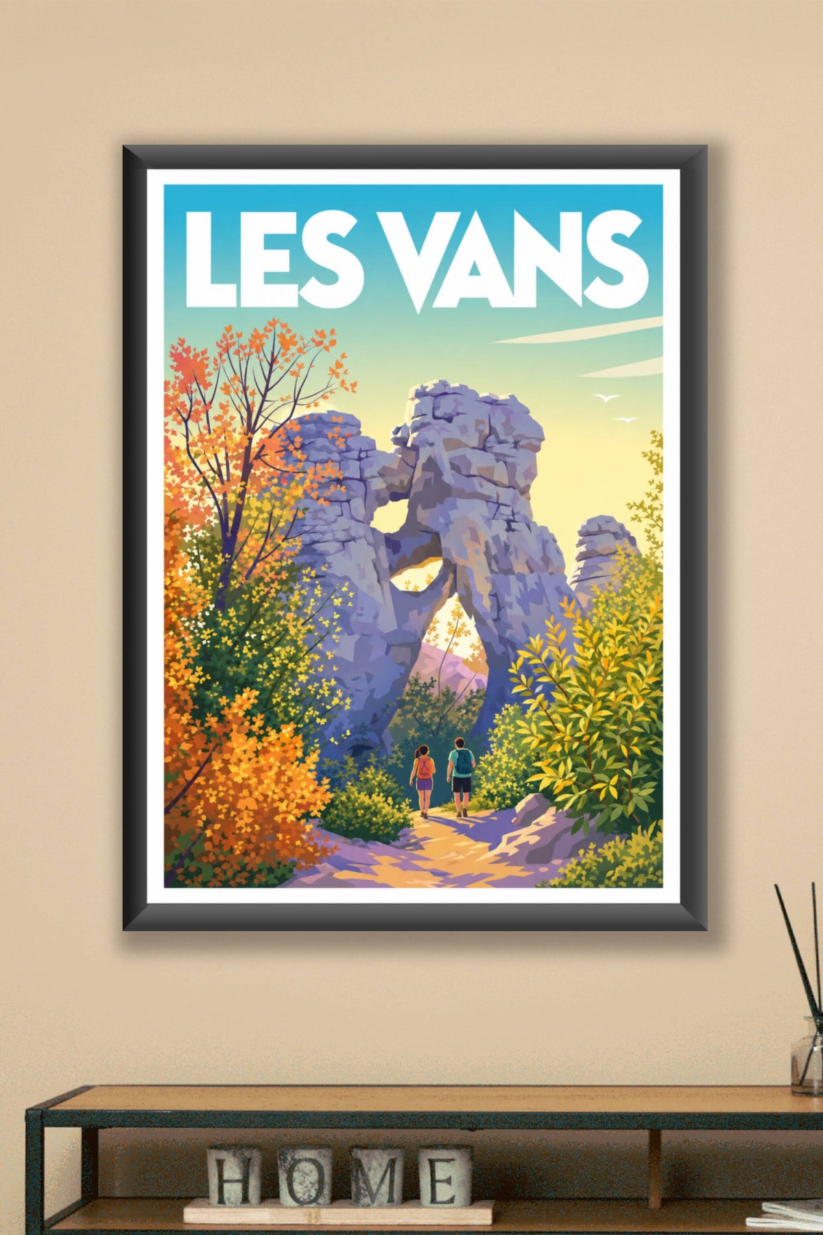 Affiche Les Vans, poster bois de Païolive