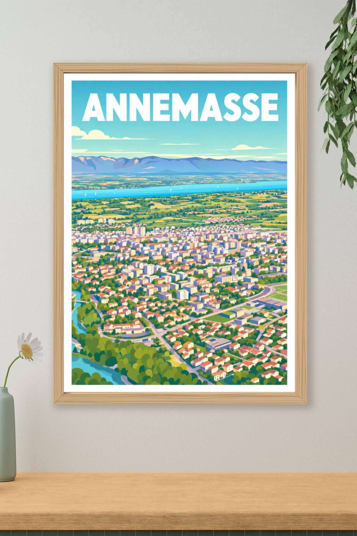 Affiche d'Annemasse, poster vue panoramique