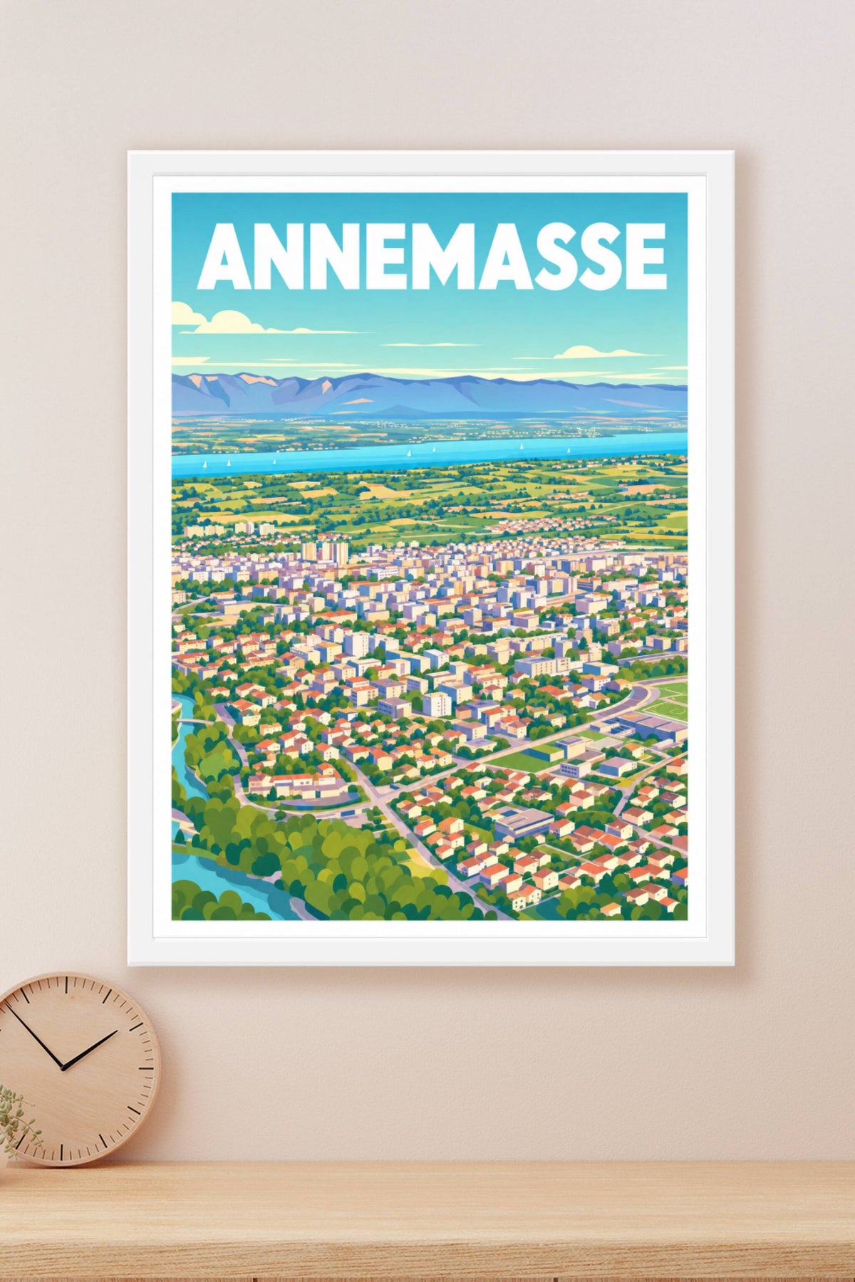 Affiche d'Annemasse, poster vue panoramique