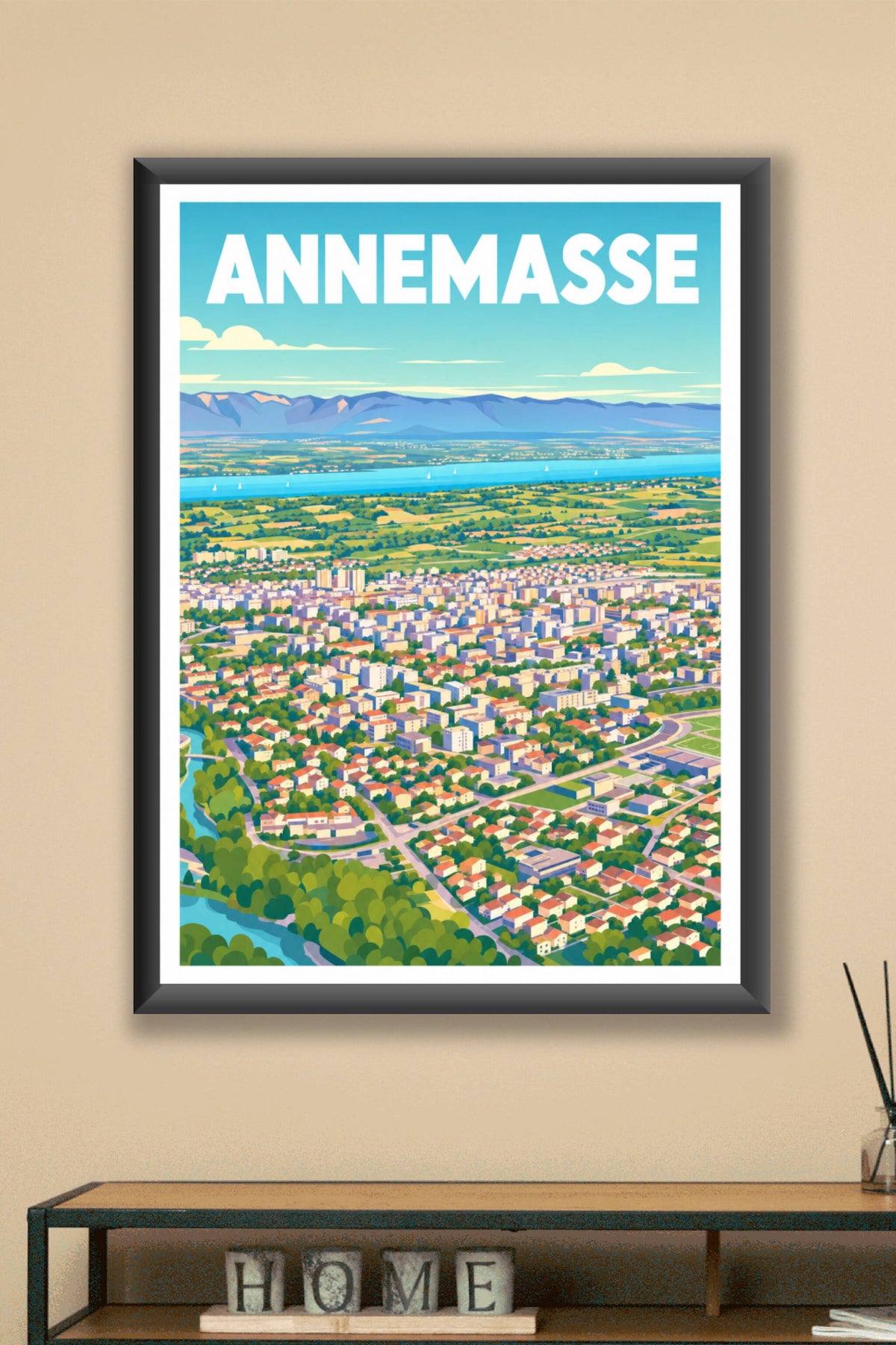 Affiche d'Annemasse, poster vue panoramique