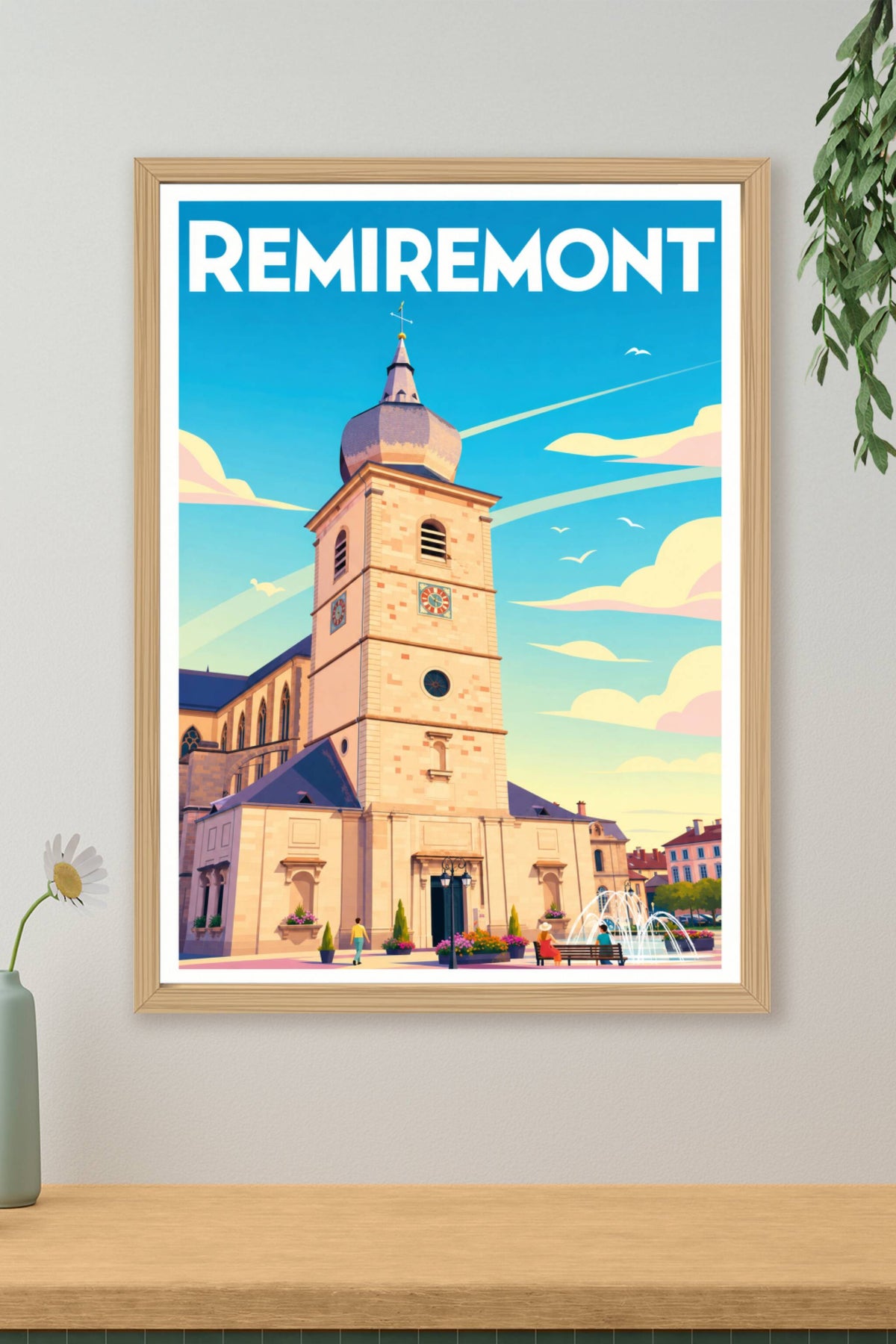 Affiche de Remiremont, poster l'abbaye Saint Pierre