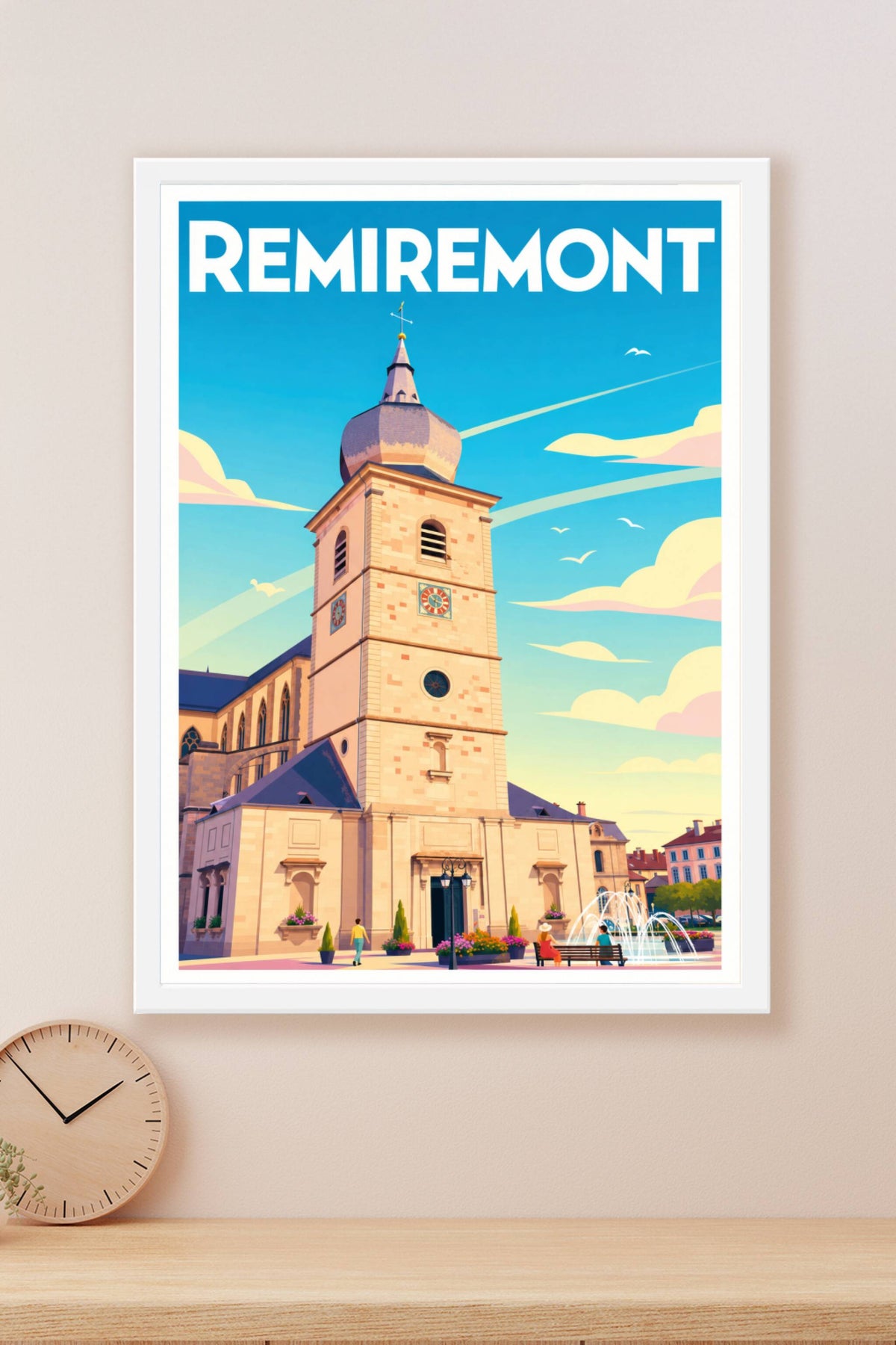 Affiche de Remiremont, poster l'abbaye Saint Pierre