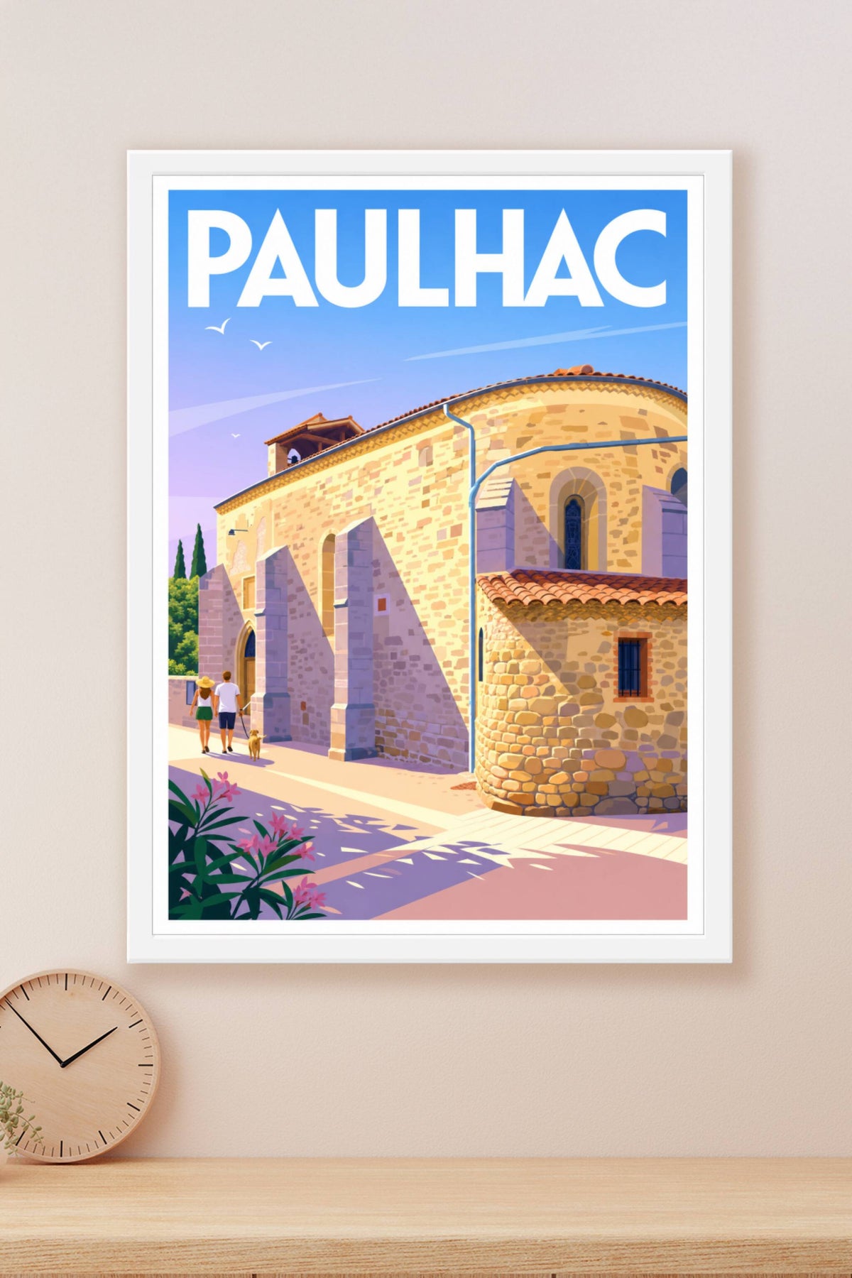 Affiche de Paulhac, poster église romane