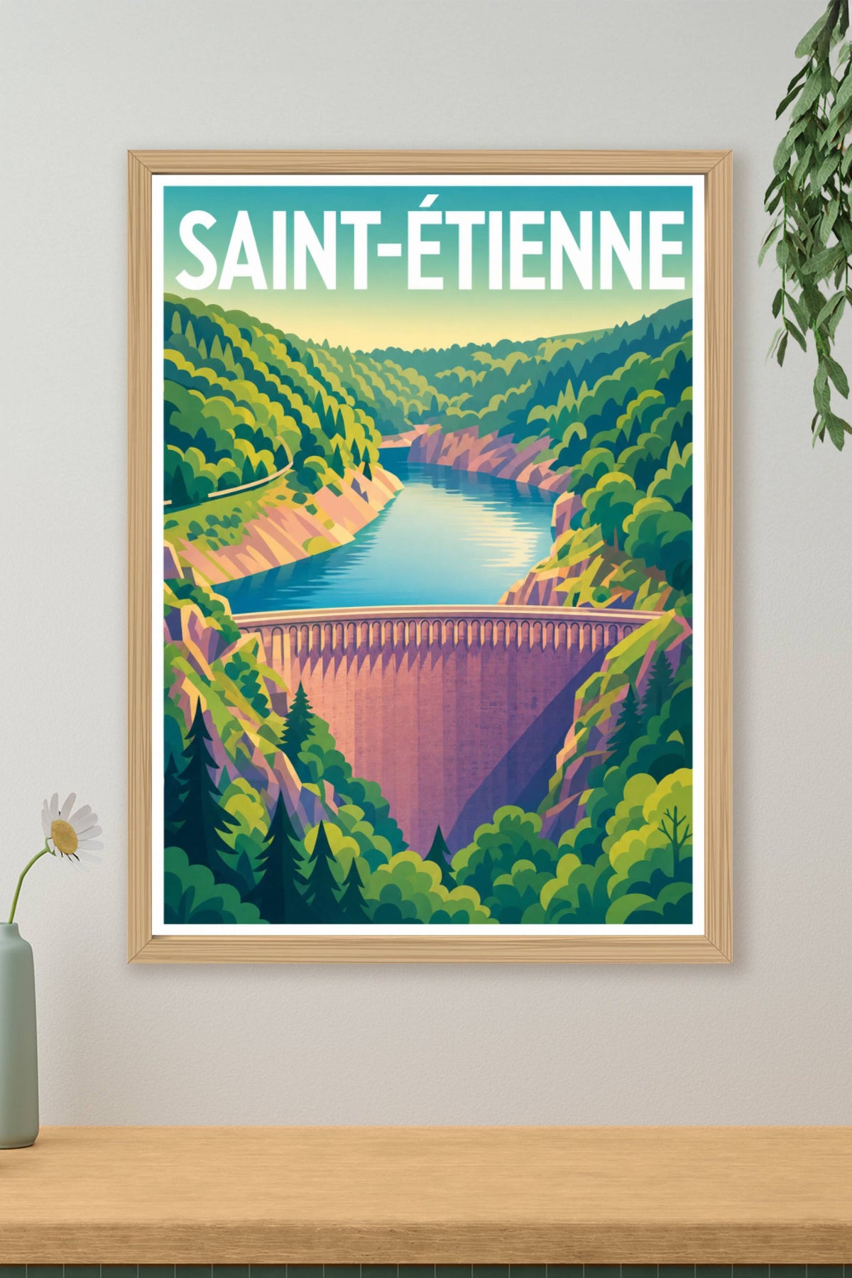 Affiche de Saint-Étienne, barrage du Gouffre d'Enfer