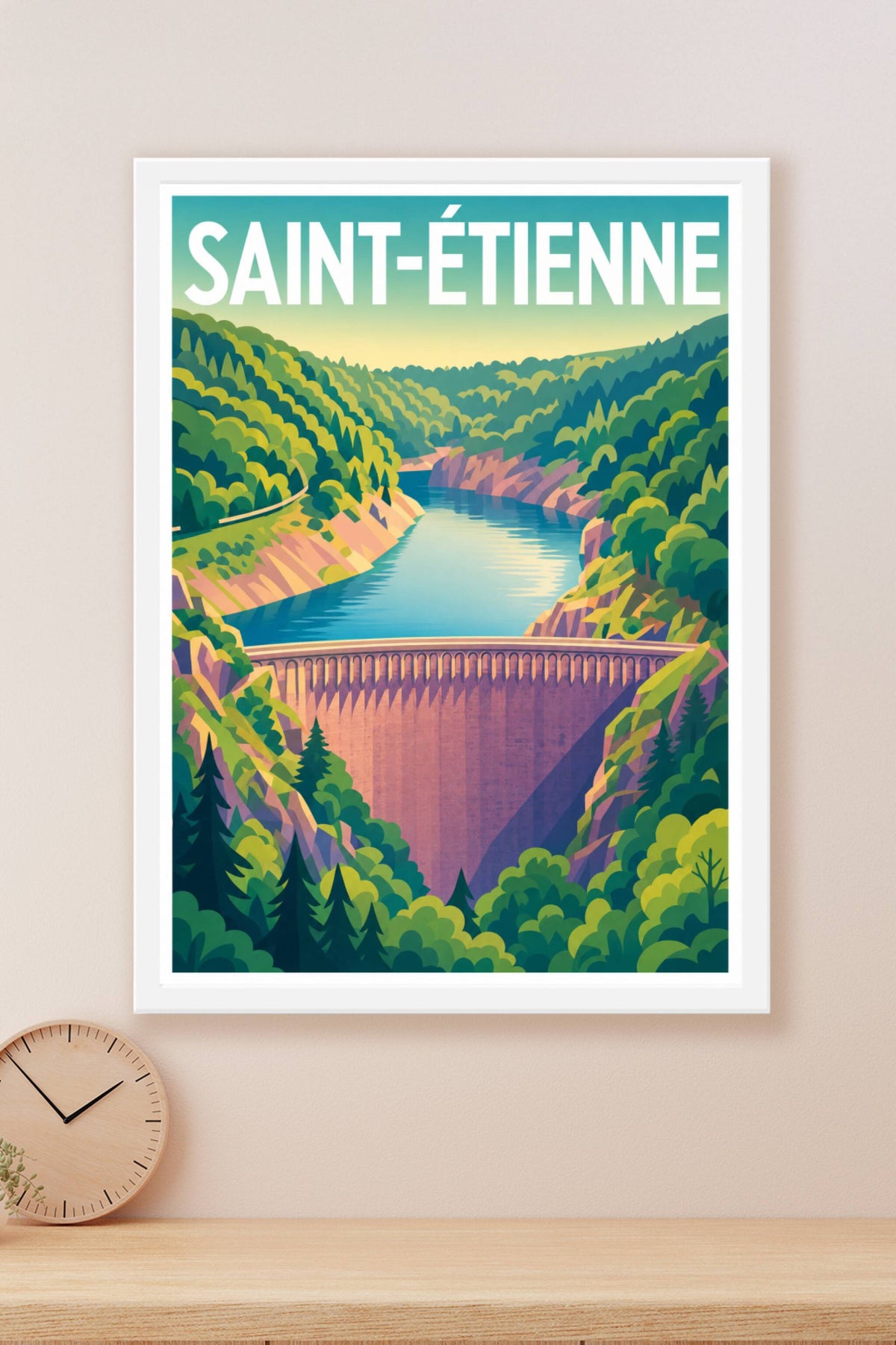 Affiche de Saint-Étienne, barrage du Gouffre d'Enfer