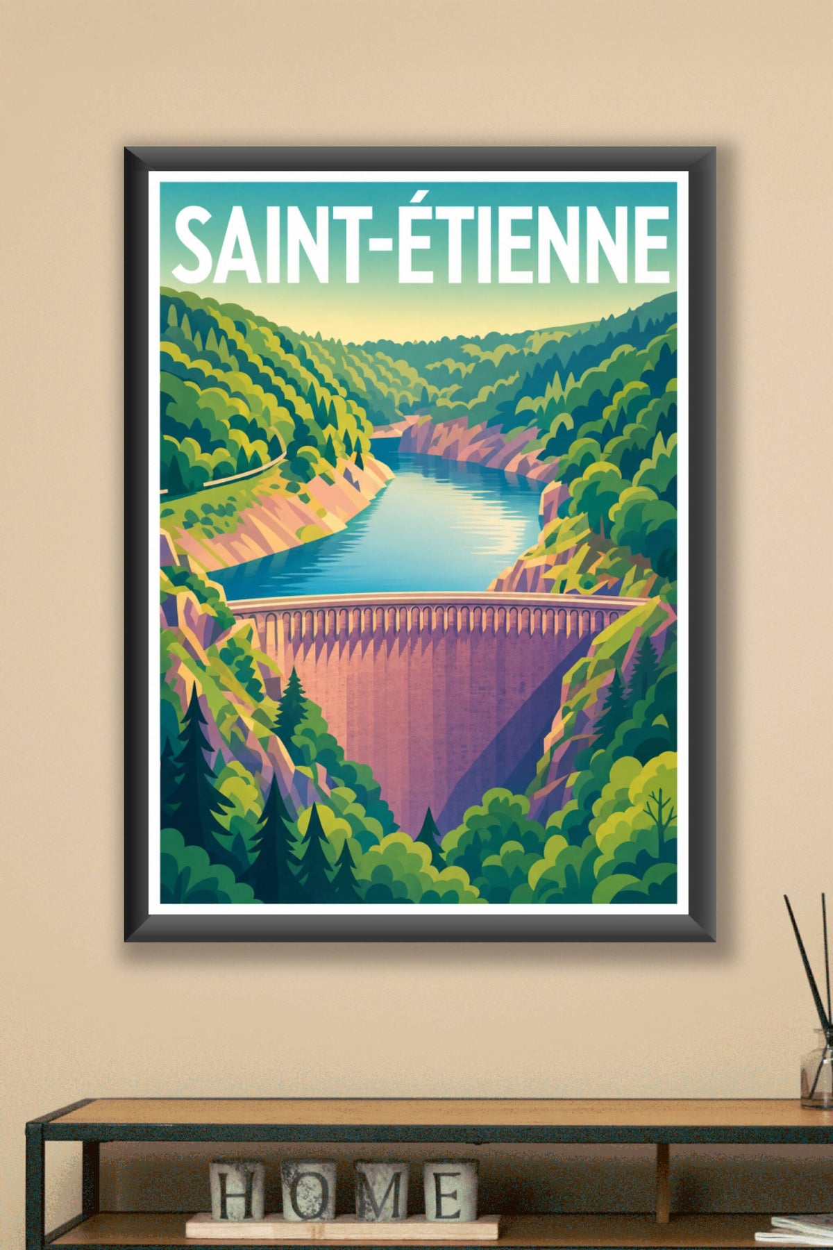 Affiche de Saint-Étienne, barrage du Gouffre d'Enfer