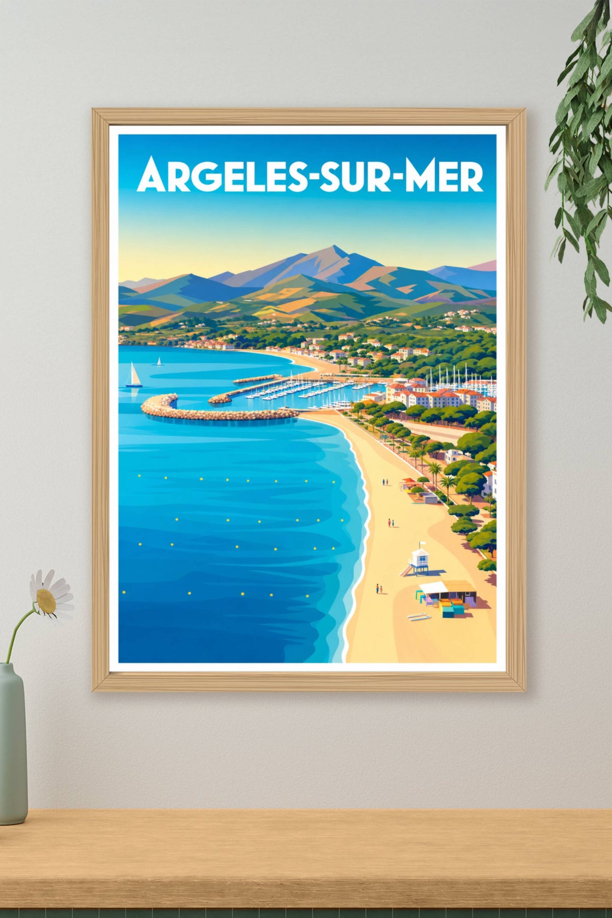 Affiche d'Argelès-sur-Mer, poster le port