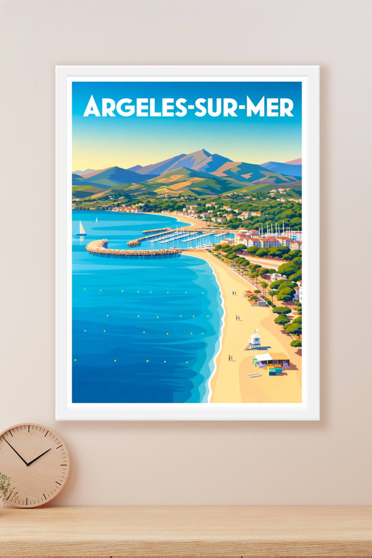 Affiche d'Argelès-sur-Mer, poster le port