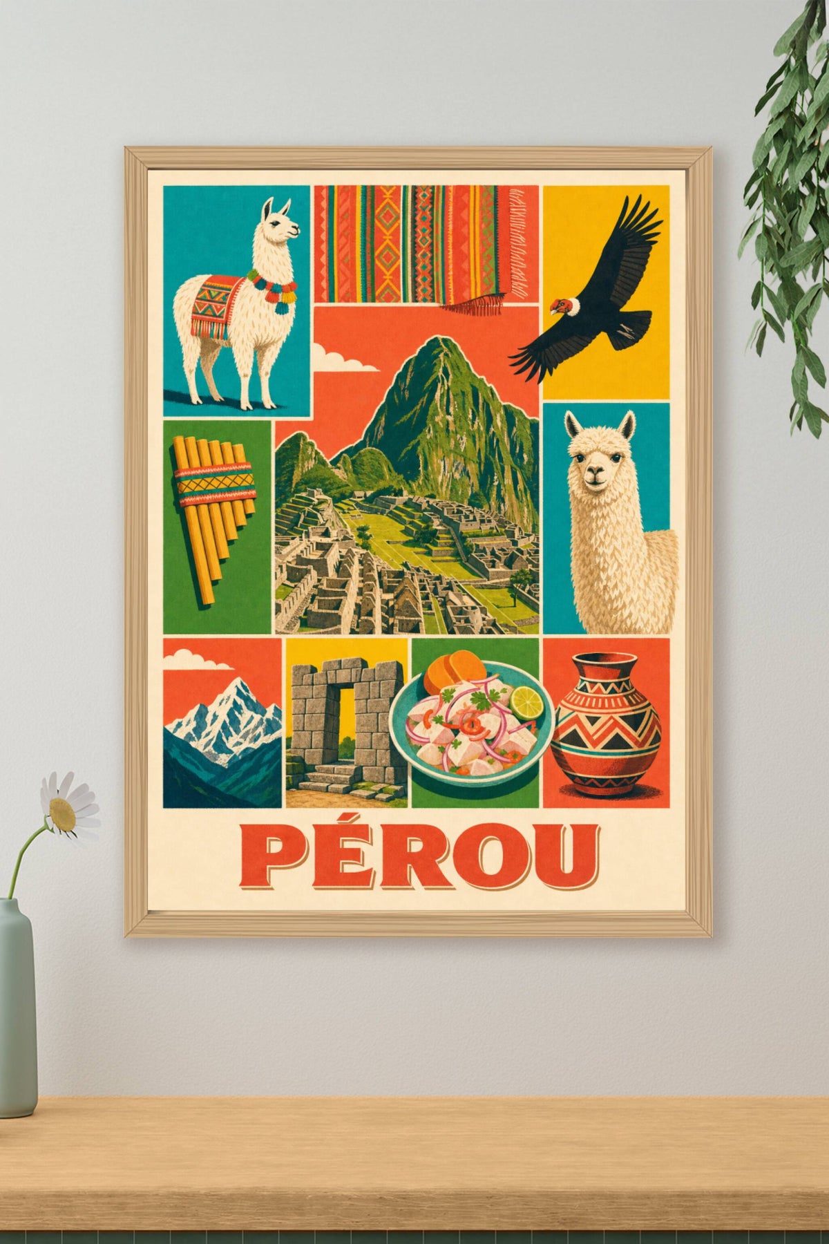 Affiche du Pérou, poster Machu Picchu