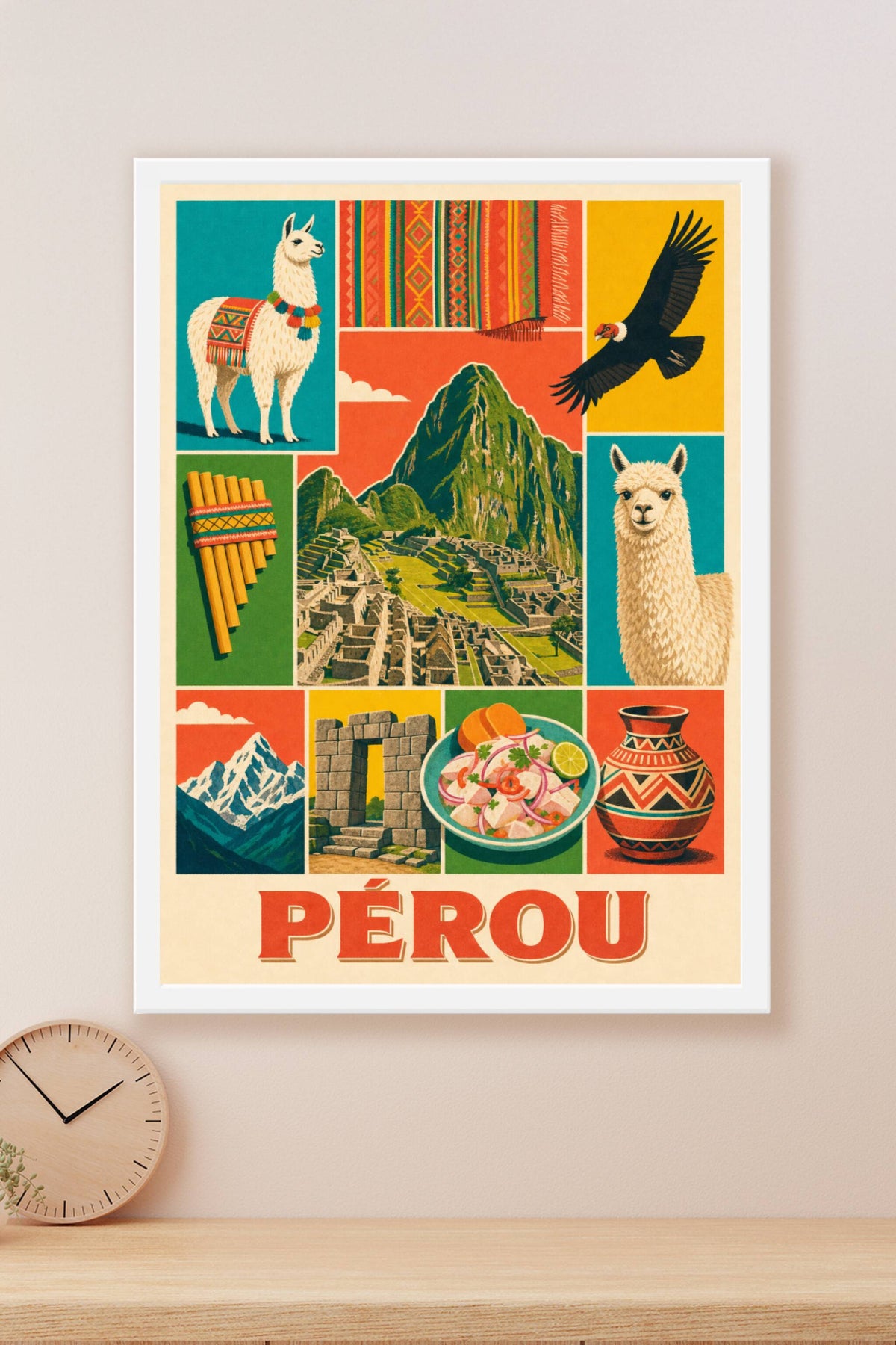 Affiche du Pérou, poster Machu Picchu