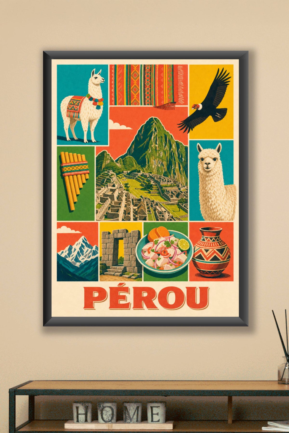 Affiche du Pérou, poster Machu Picchu