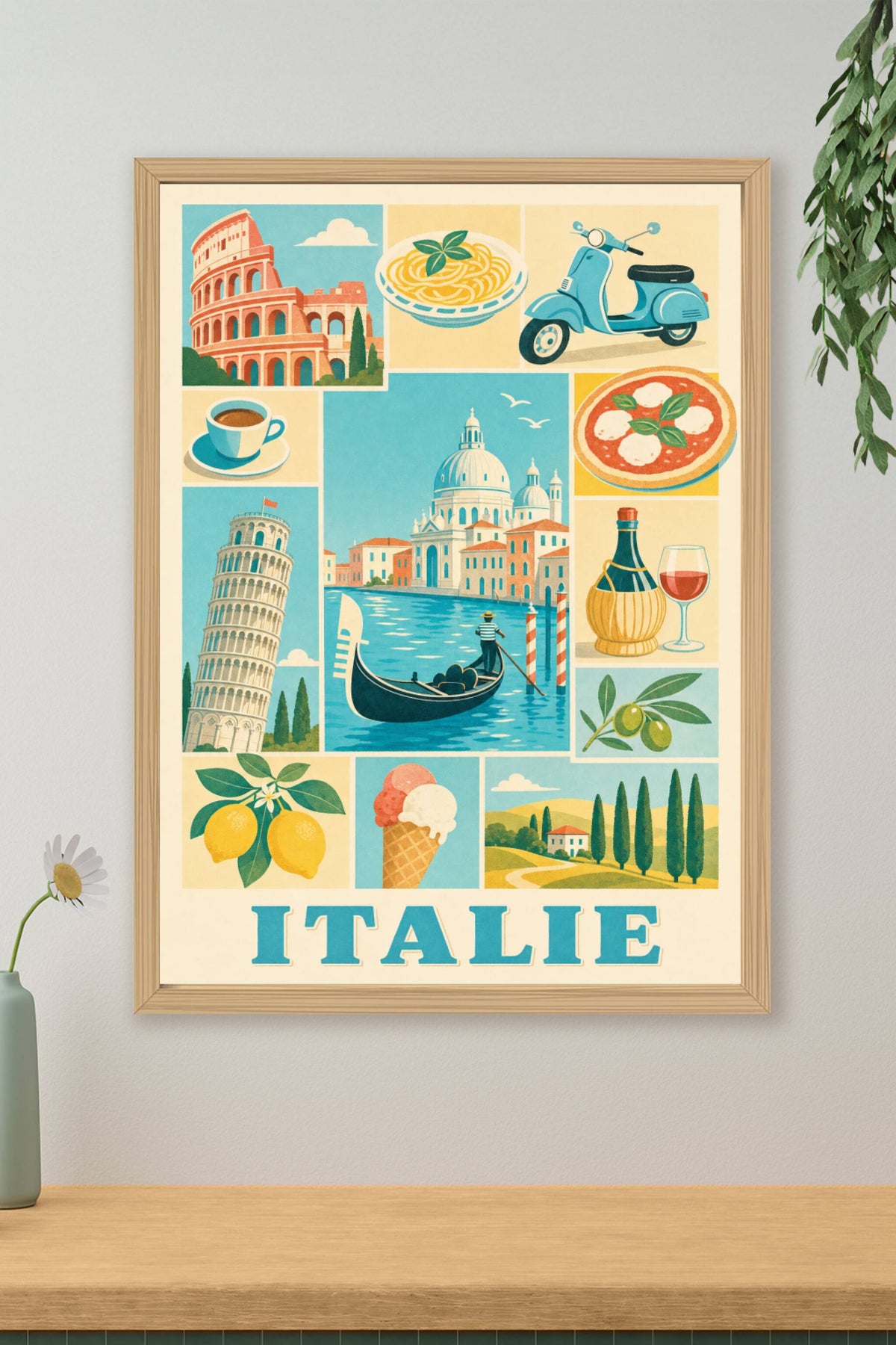 Poster d'Italie, Affiche Clichés