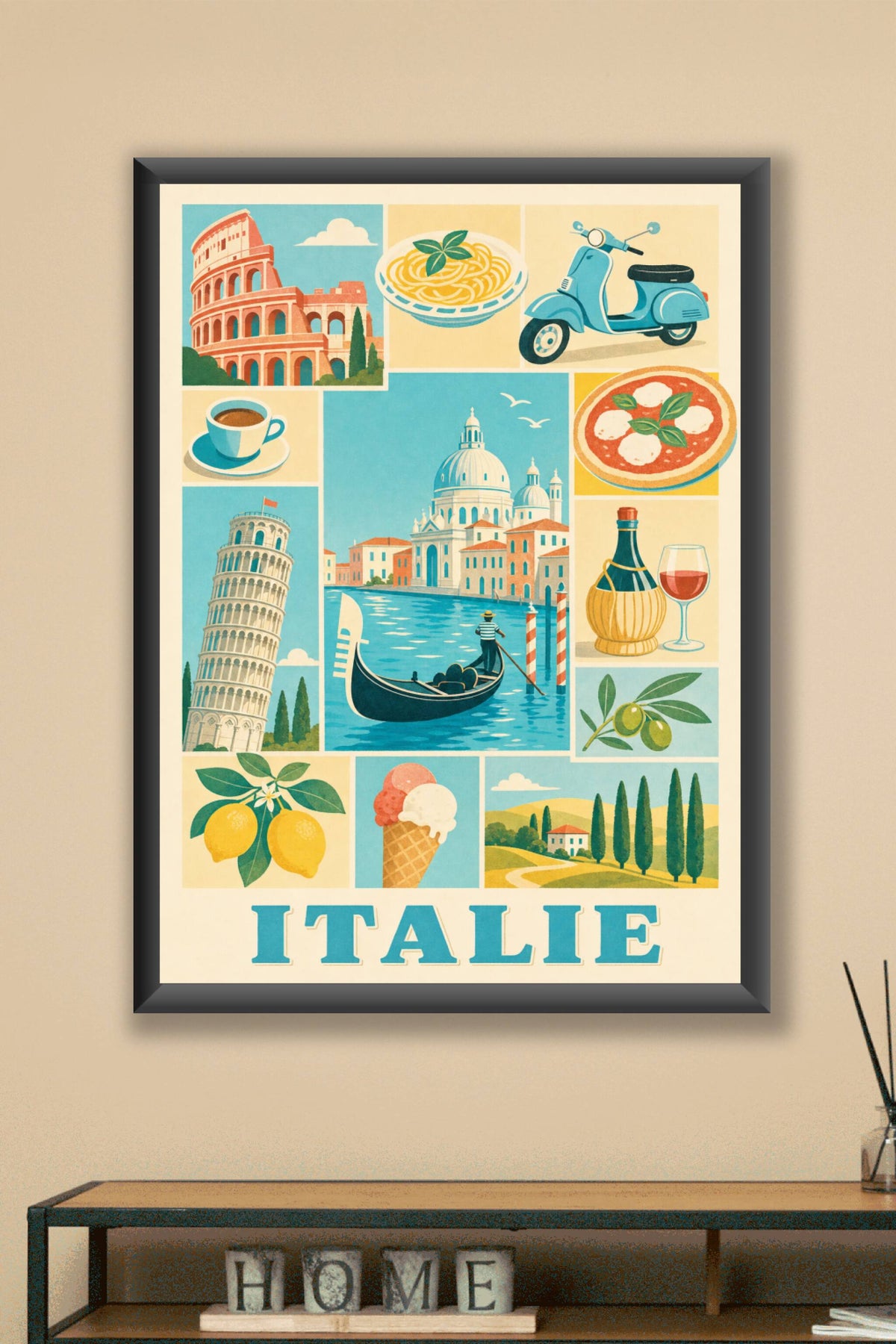 Poster d'Italie, Affiche Clichés