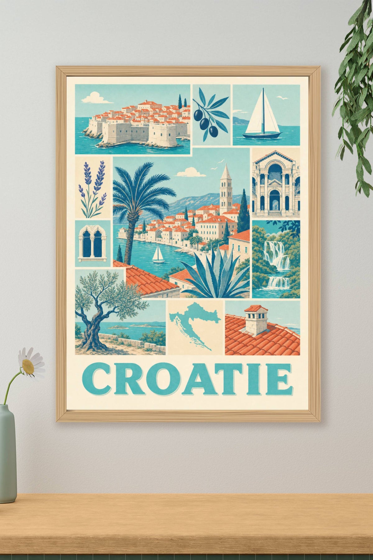 Poster de Croatie, Affiche Clichés