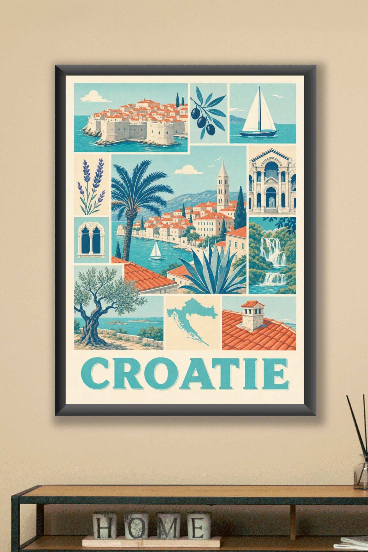 Poster de Croatie, Affiche Clichés