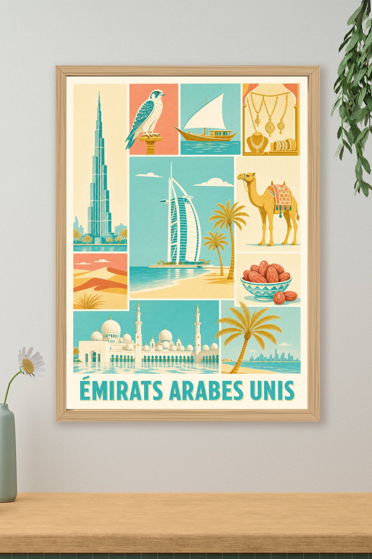 Poster Emirats Arabes Unis, Affiche Clichés