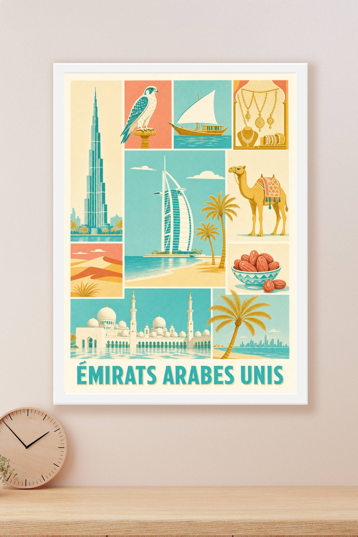 Poster Emirats Arabes Unis, Affiche Clichés