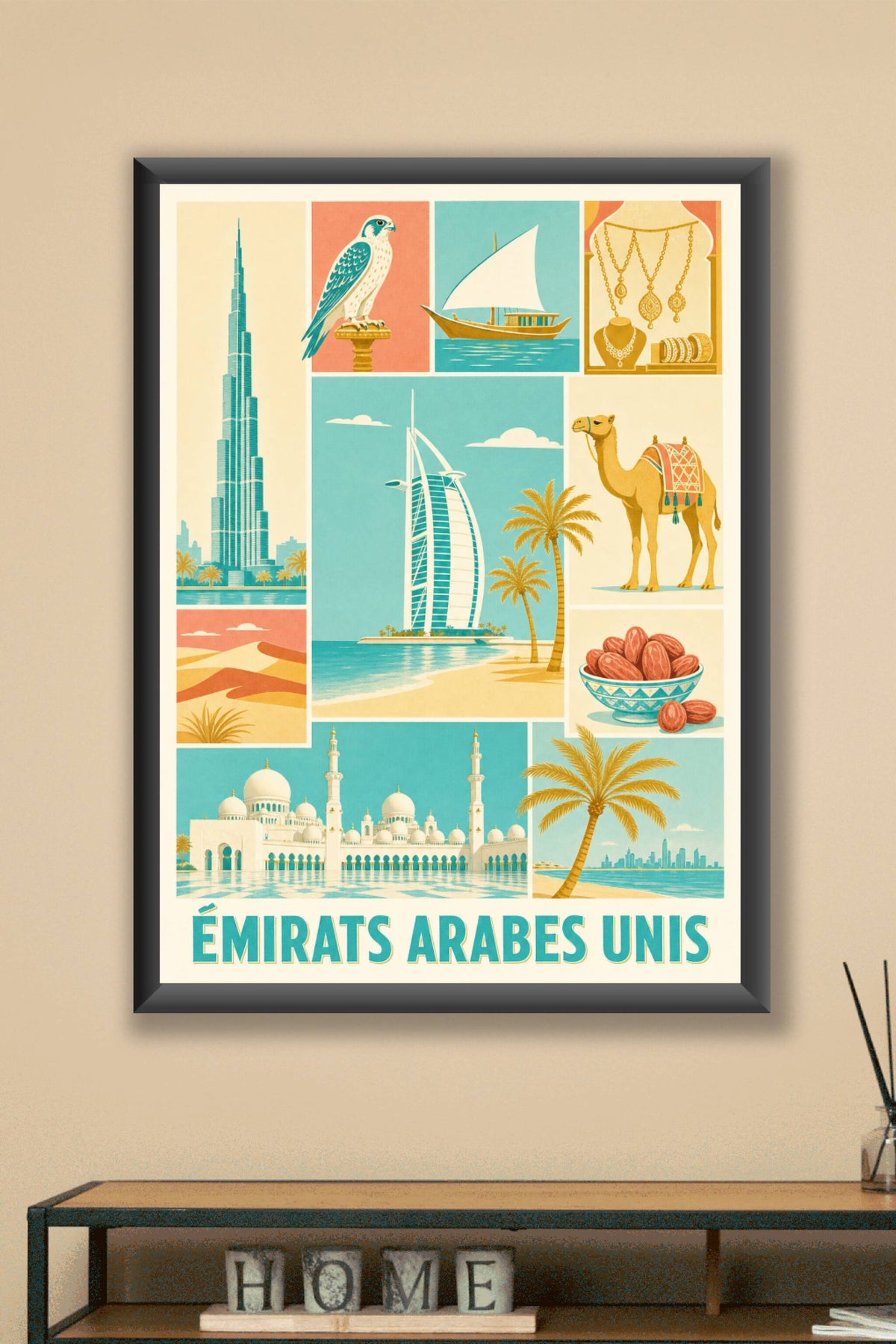 Poster Emirats Arabes Unis, Affiche Clichés