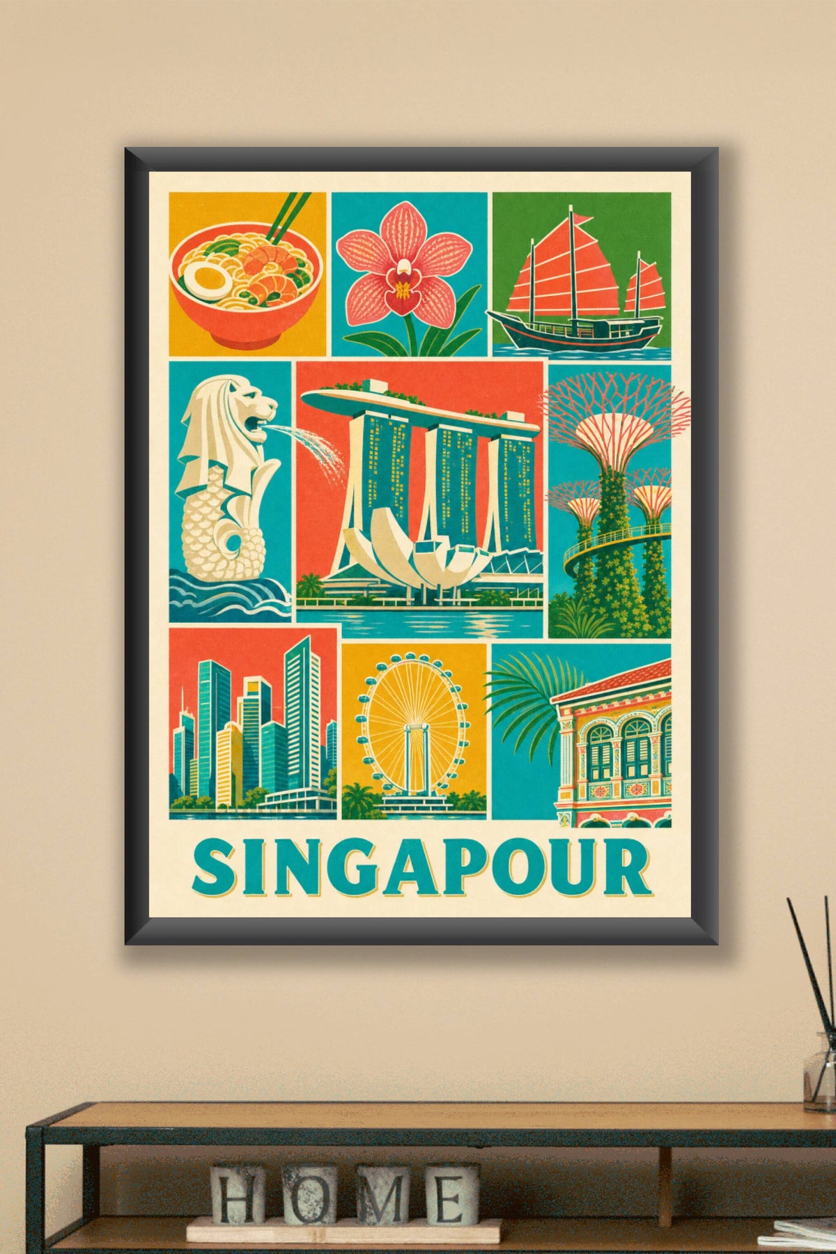 Poster de Singapour, Affiche Clichés