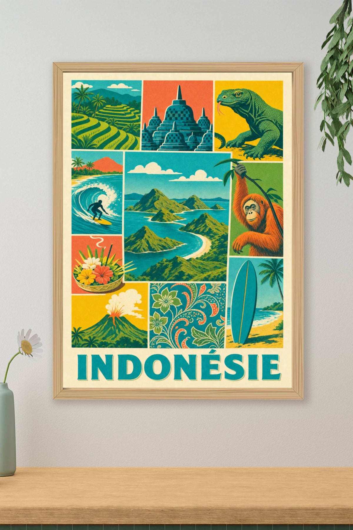 Poster d'Indonésie, Affiche Clichés