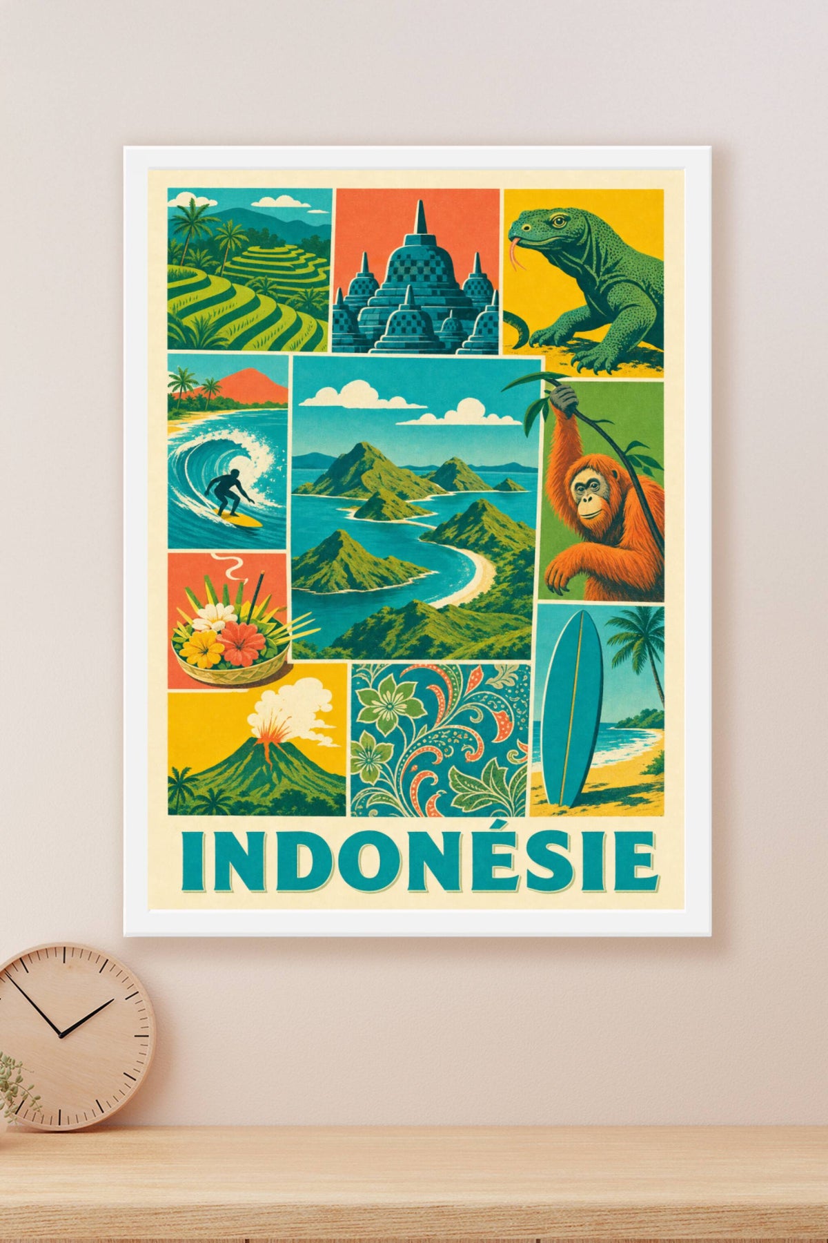 Poster d'Indonésie, Affiche Clichés