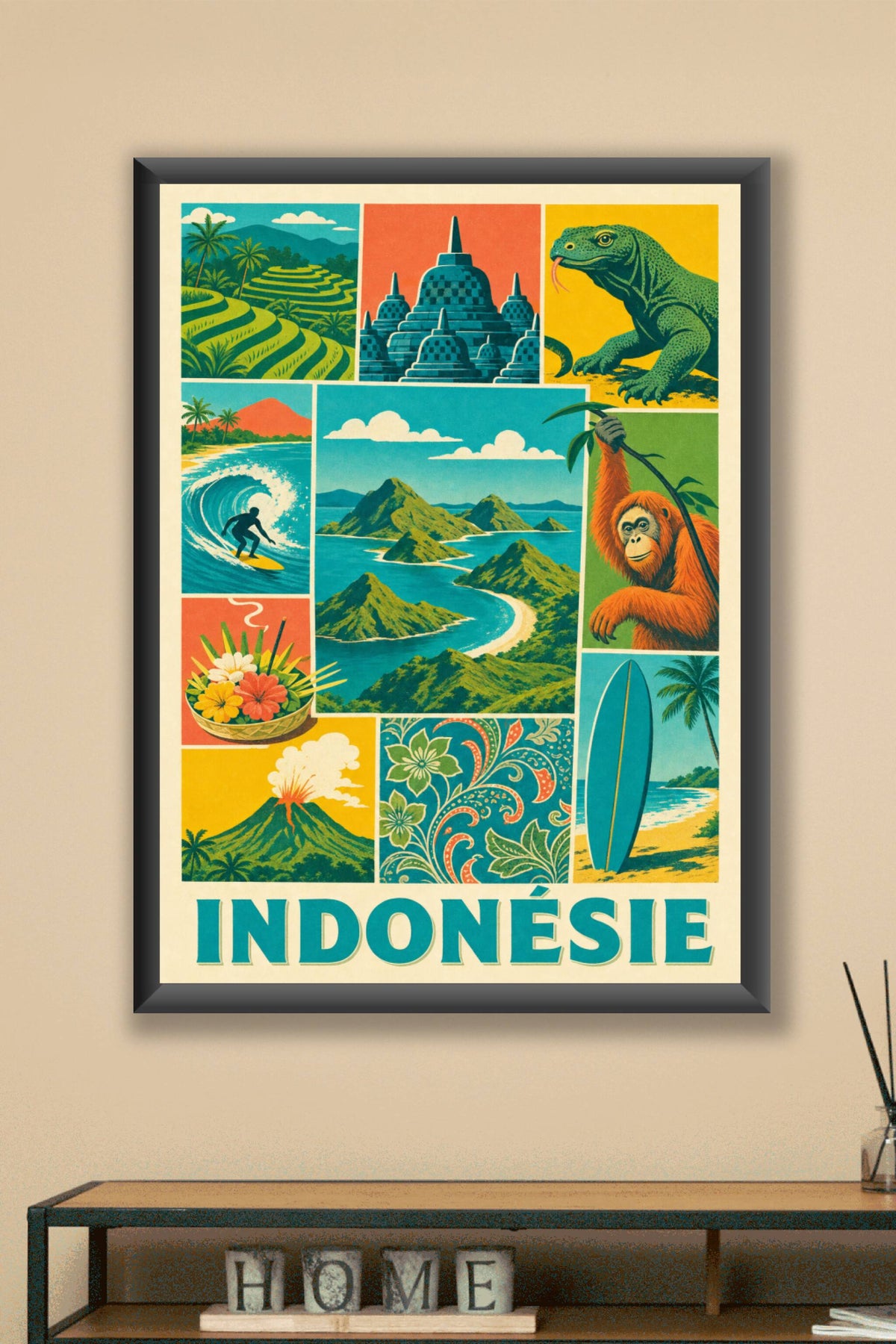 Poster d'Indonésie, Affiche Clichés