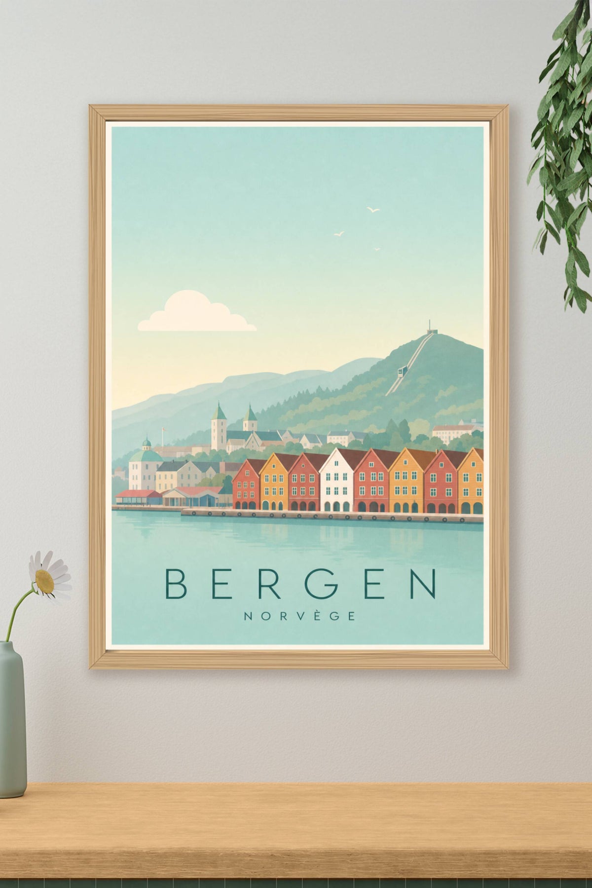 Affiche de Bergen - Poster Calme