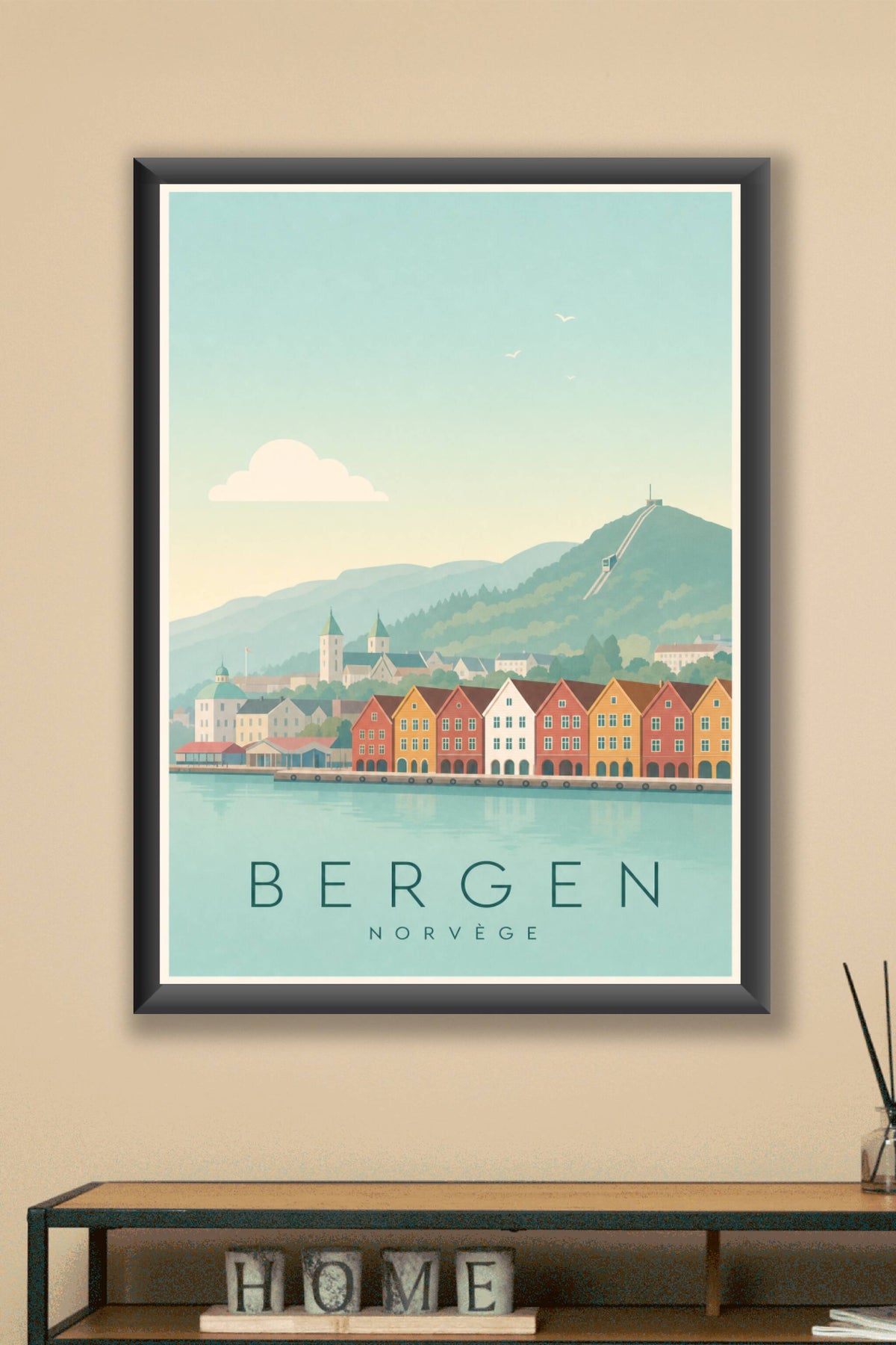 Affiche de Bergen - Poster Calme