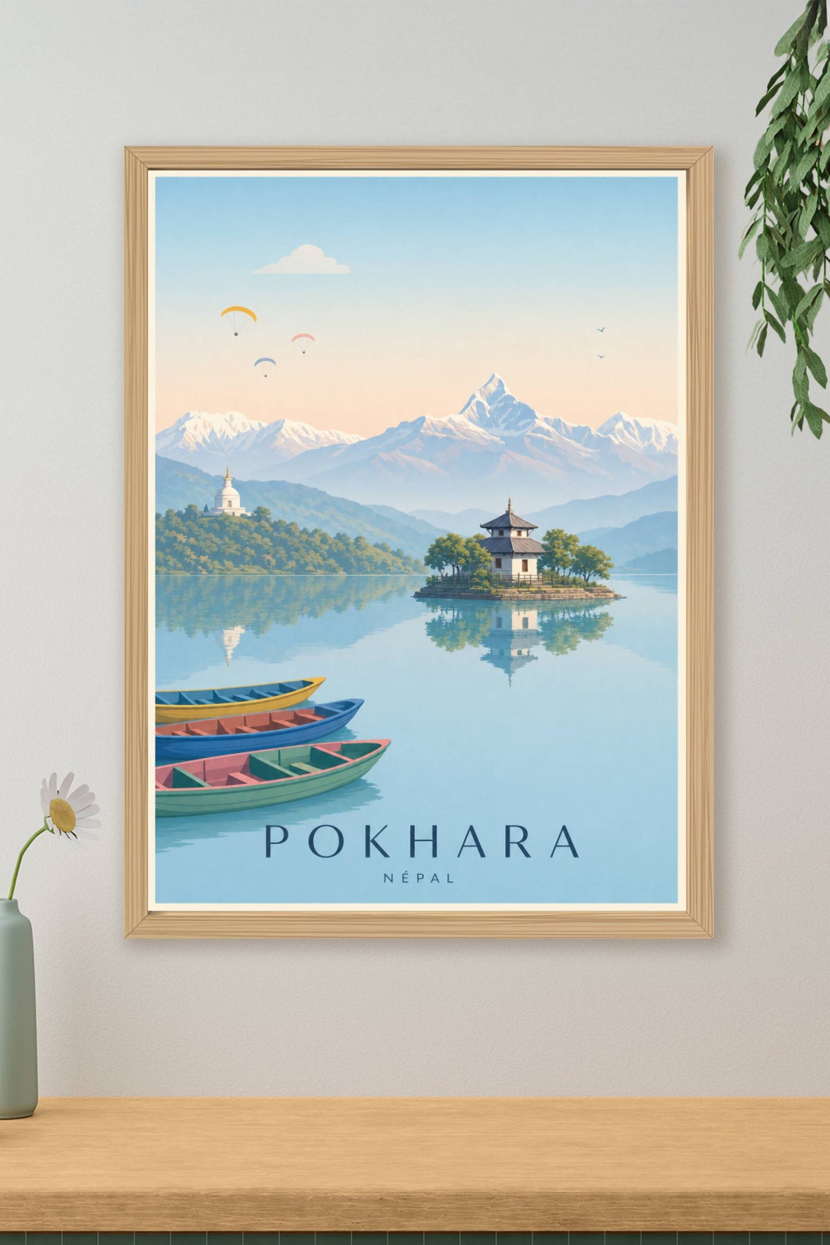 Affiche de Pokhara - Poster Calme