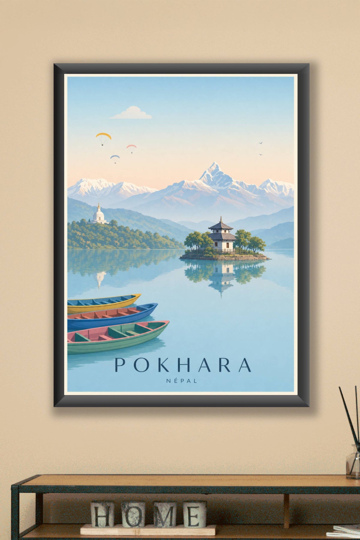 Affiche de Pokhara - Poster Calme