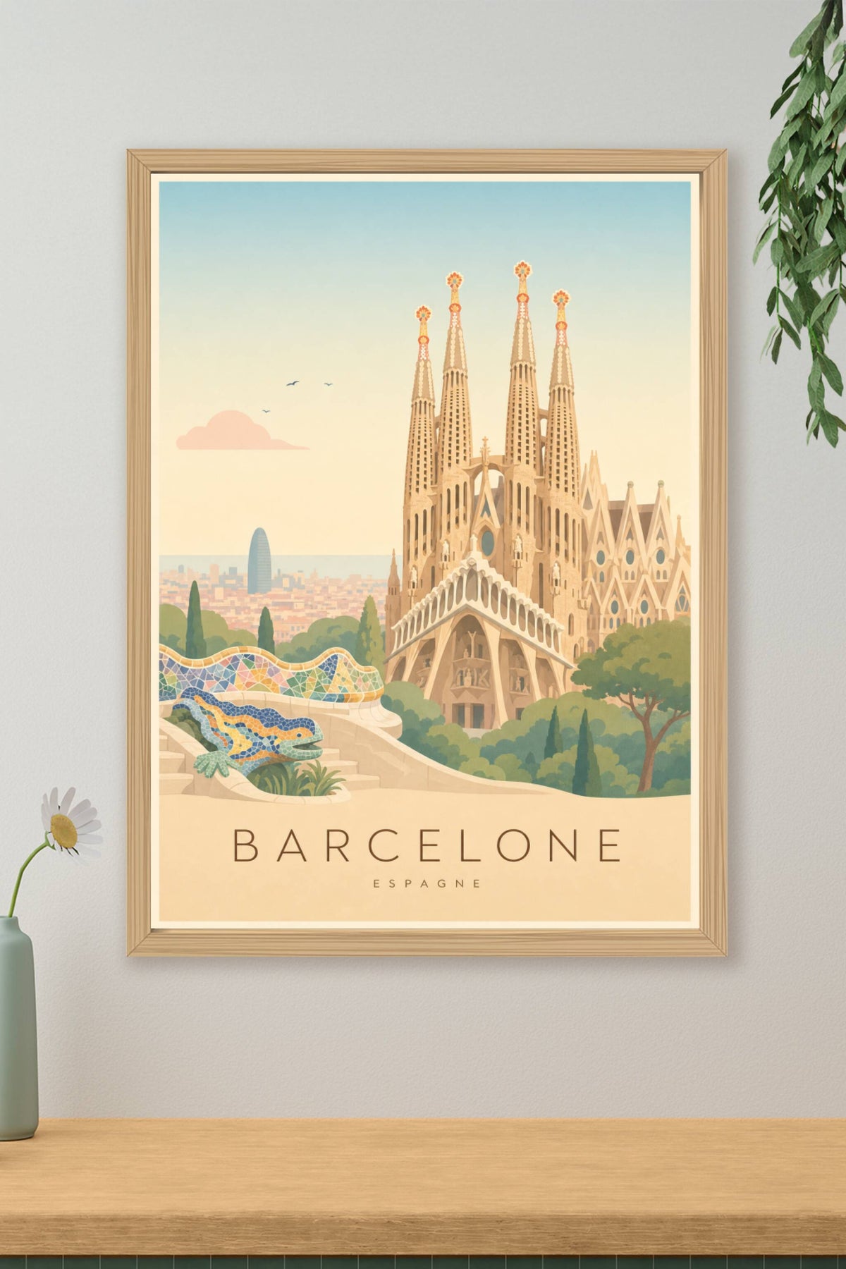 Affiche de Barcelone - Poster Calme
