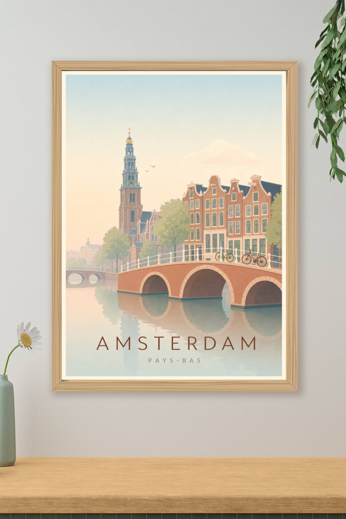 Affiche d'Amsterdam - Poster Calme