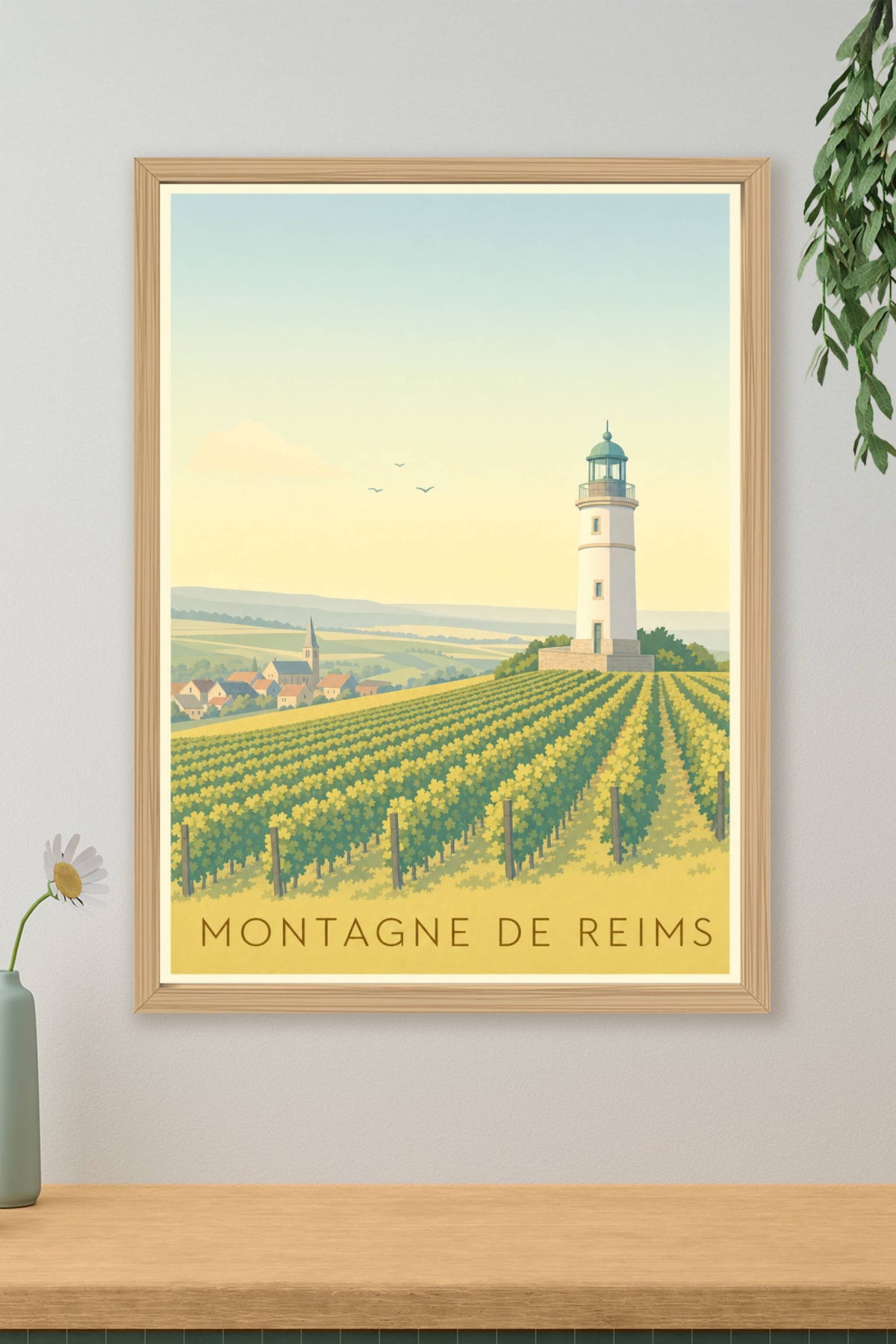Affiche de la Montagne de Reims - Poster du phare de Verzenay