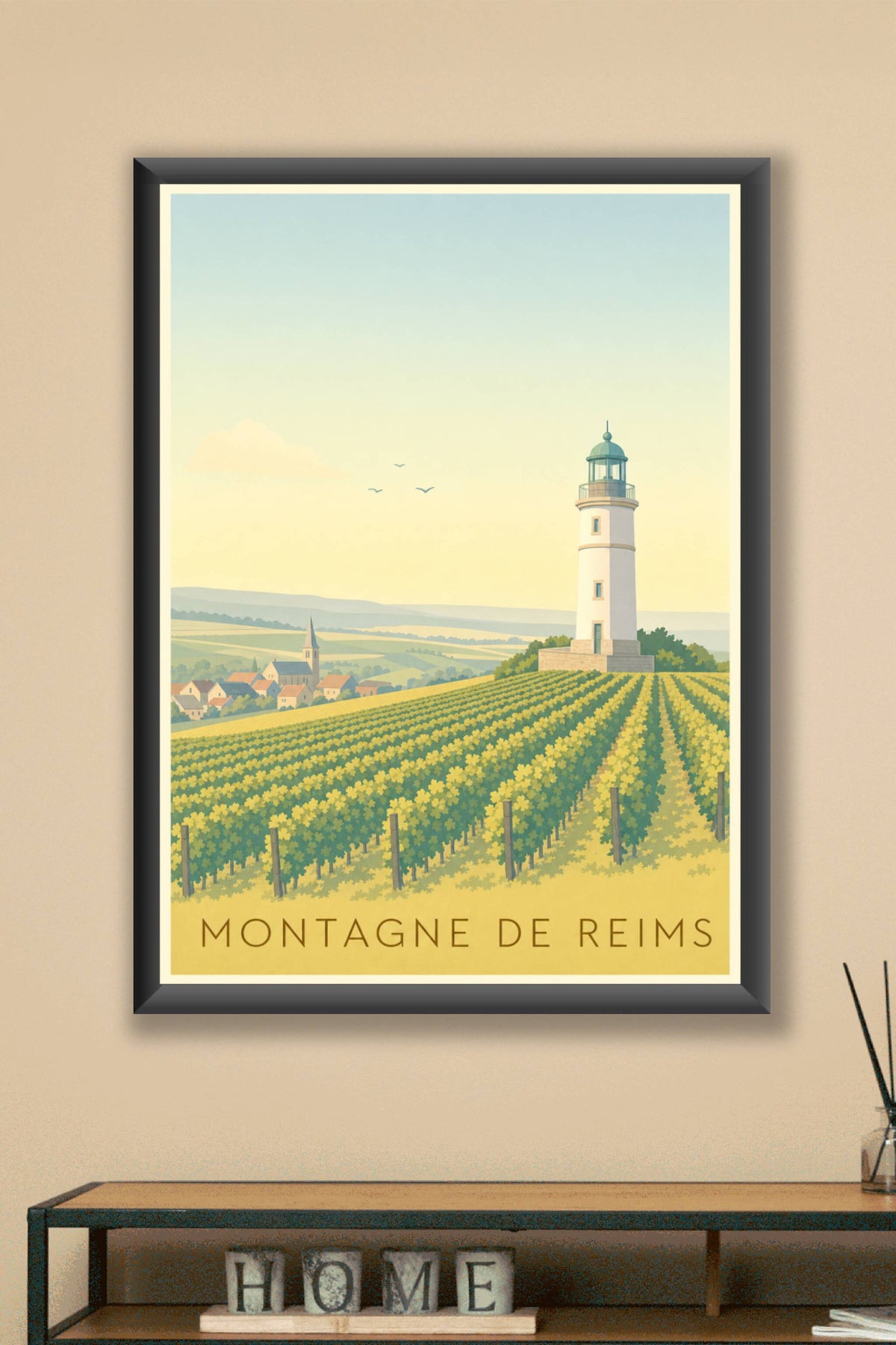 Affiche de la Montagne de Reims - Poster du phare de Verzenay