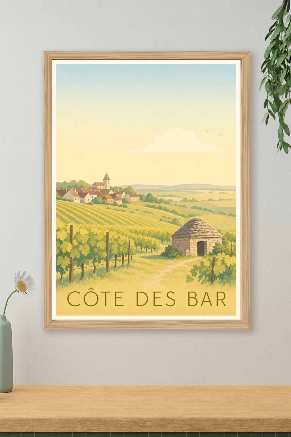 Affiche de la Côte des Bar - Poster du vignoble de l'Aube