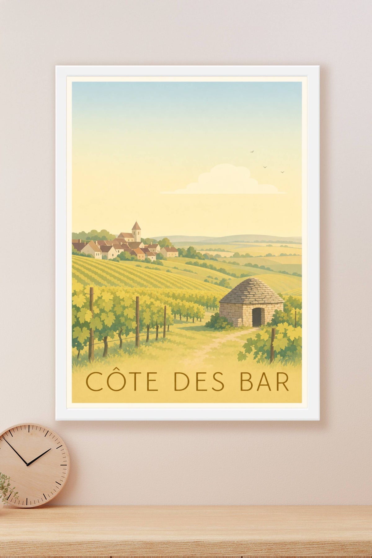 Affiche de la Côte des Bar - Poster du vignoble de l'Aube