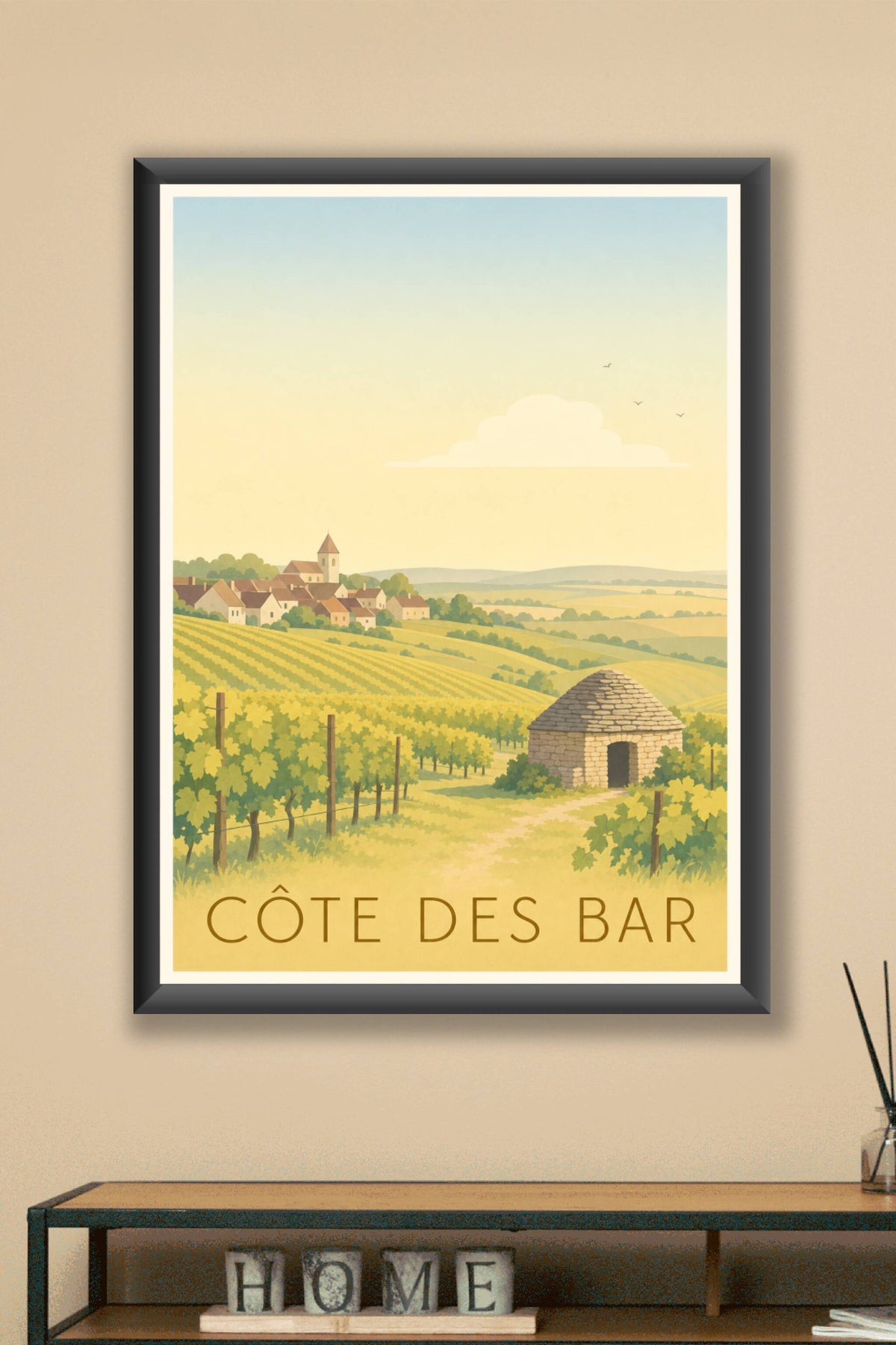 Affiche de la Côte des Bar - Poster du vignoble de l'Aube