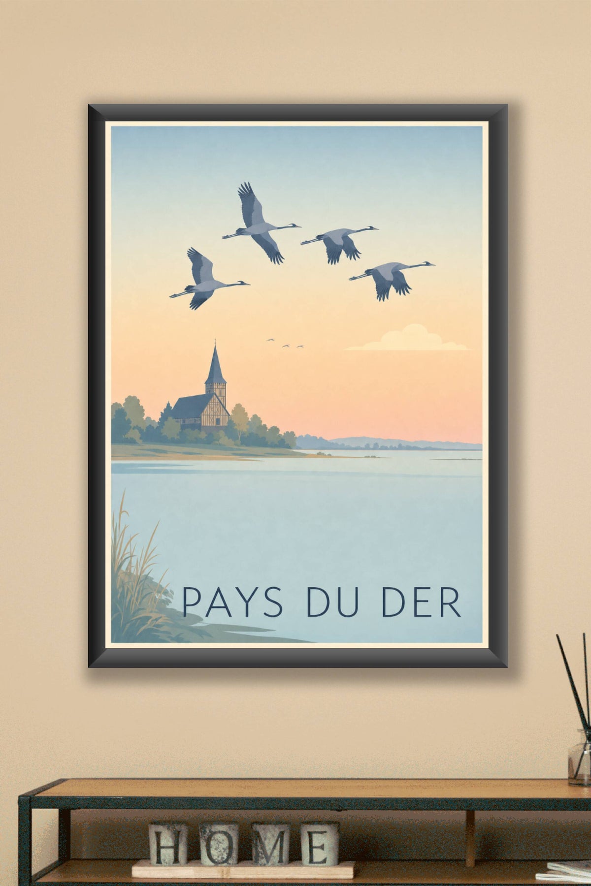 Affiche du Pays du Der - Poster du lac du Der