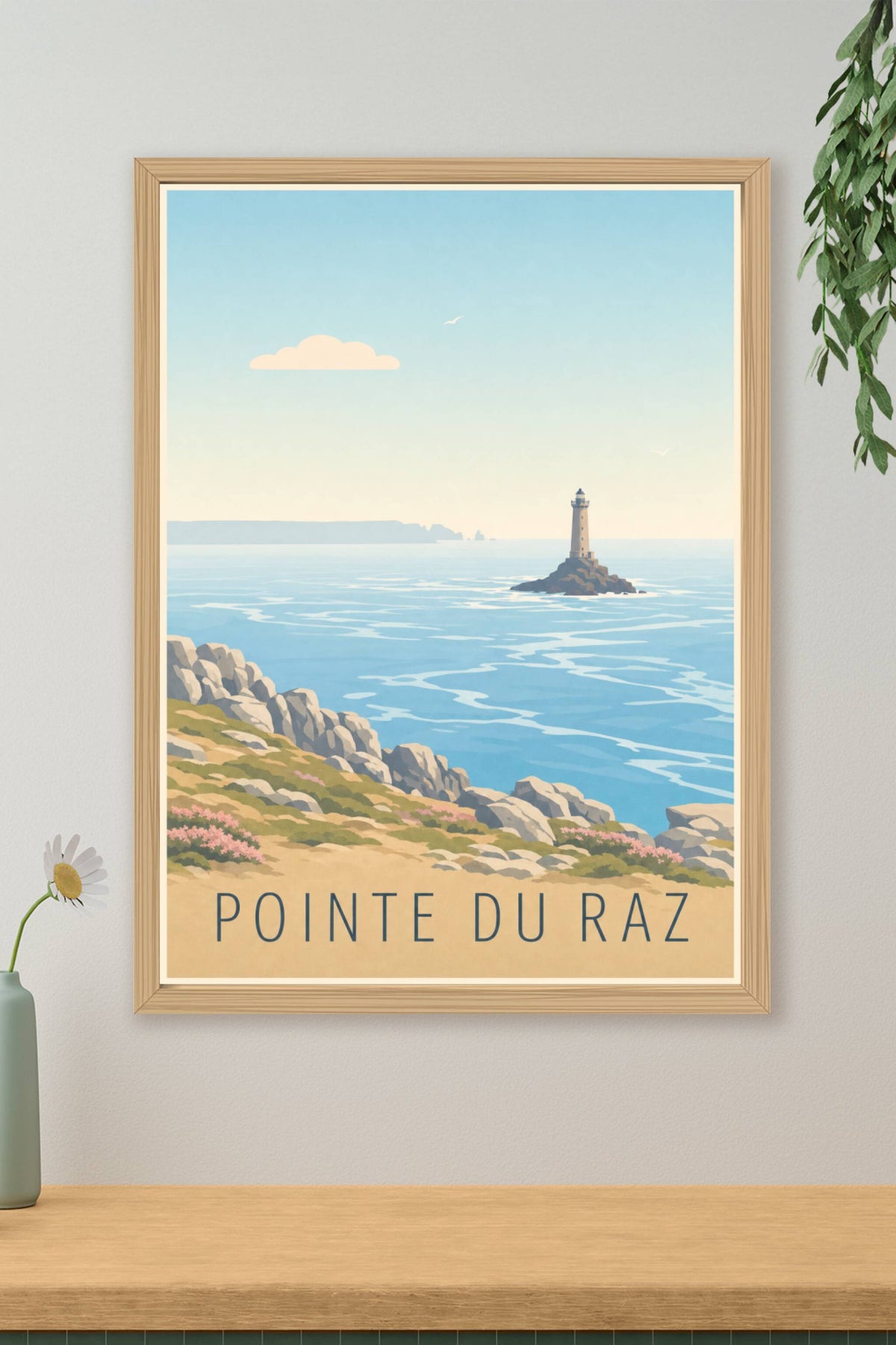 Affiche de la Pointe du Raz - Poster du phare de la Vieille