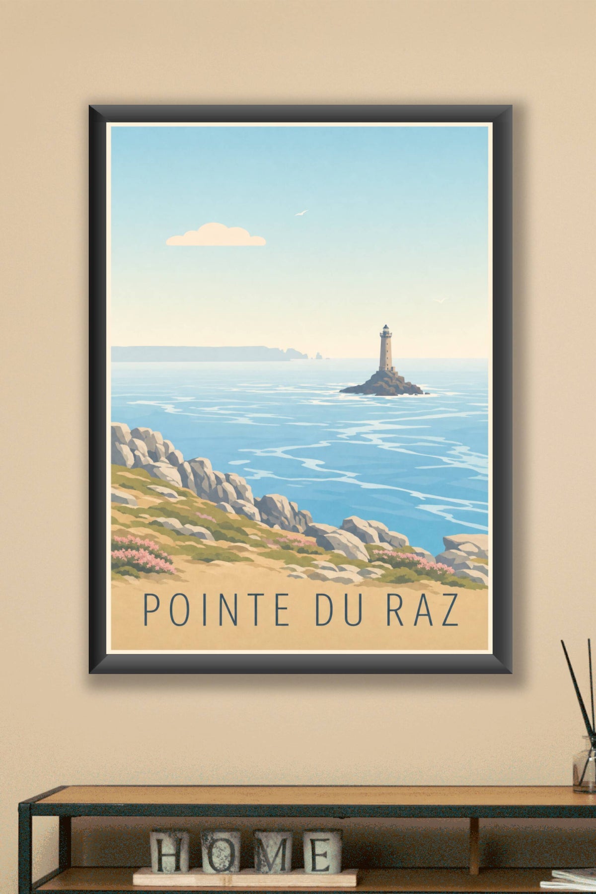 Affiche de la Pointe du Raz - Poster du phare de la Vieille