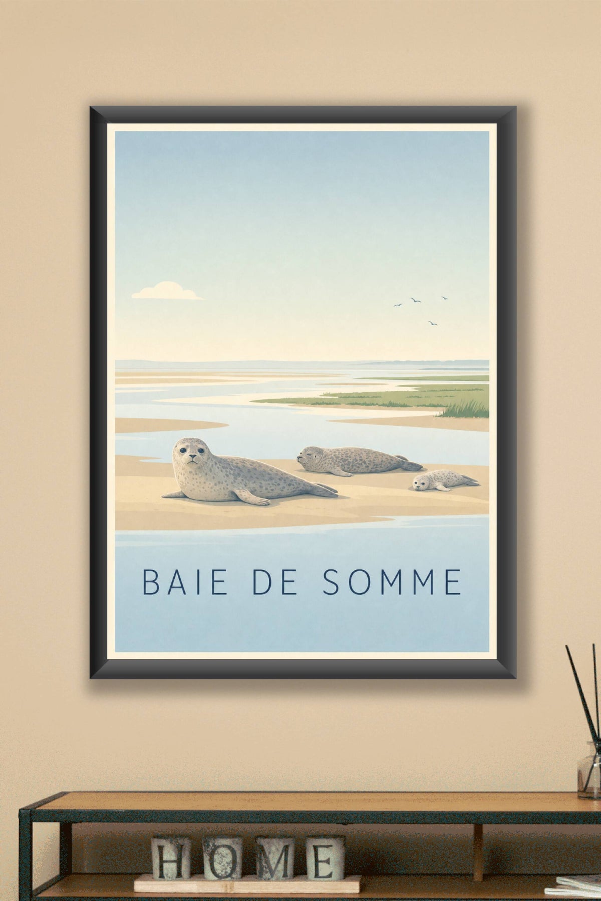 Affiche de la Baie de Somme - Poster du Crotoy