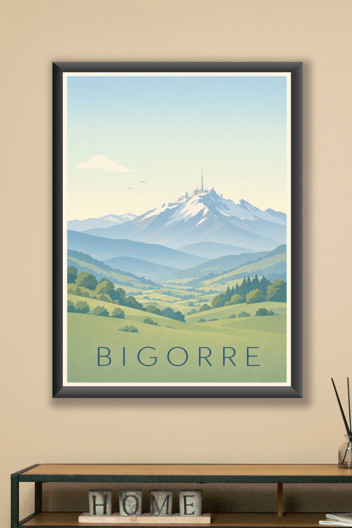 Affiche de la Bigorre - Poster du pic du Midi de Bigorre