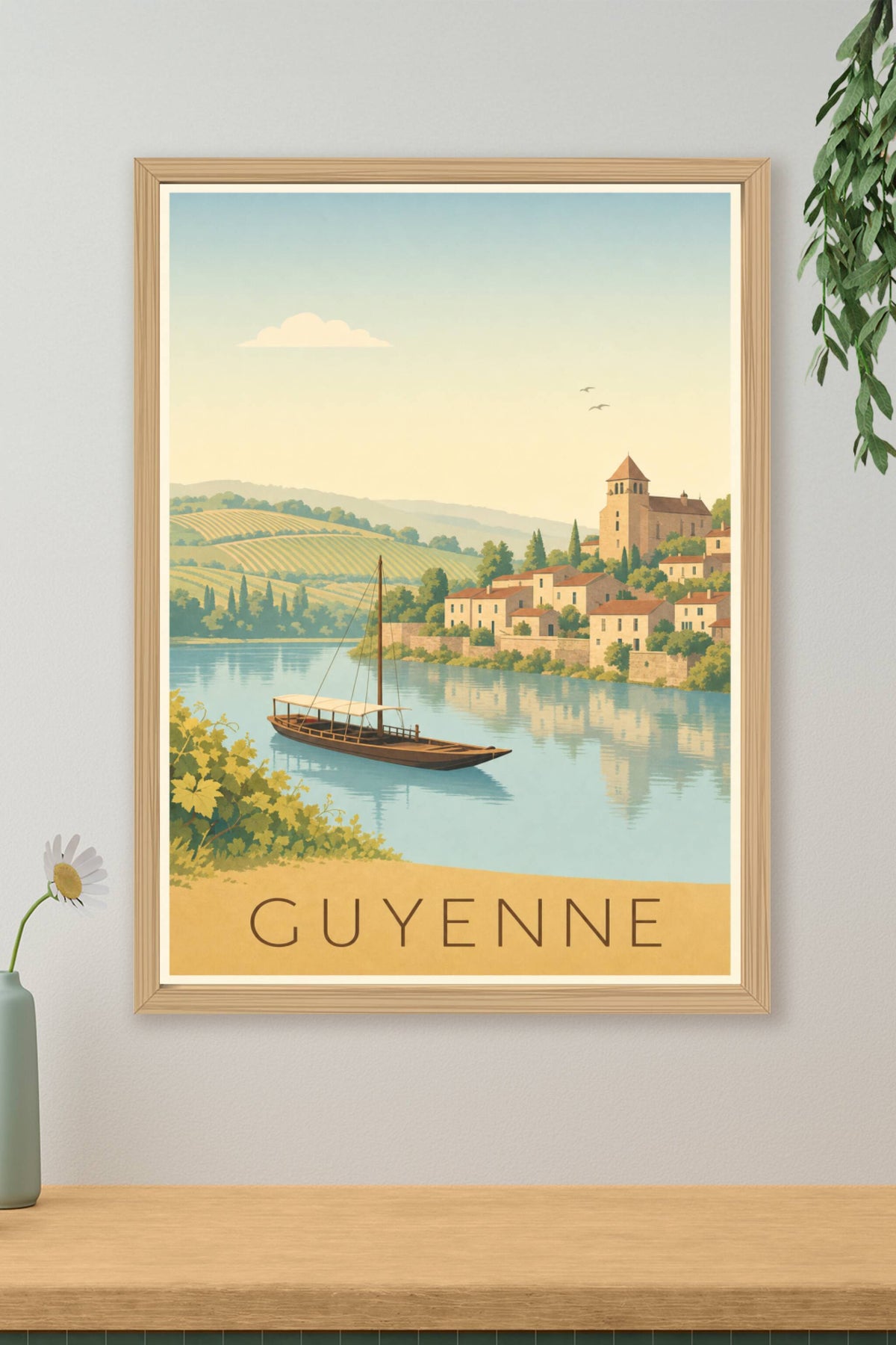 Affiche de la Guyenne - Poster de la Garonne