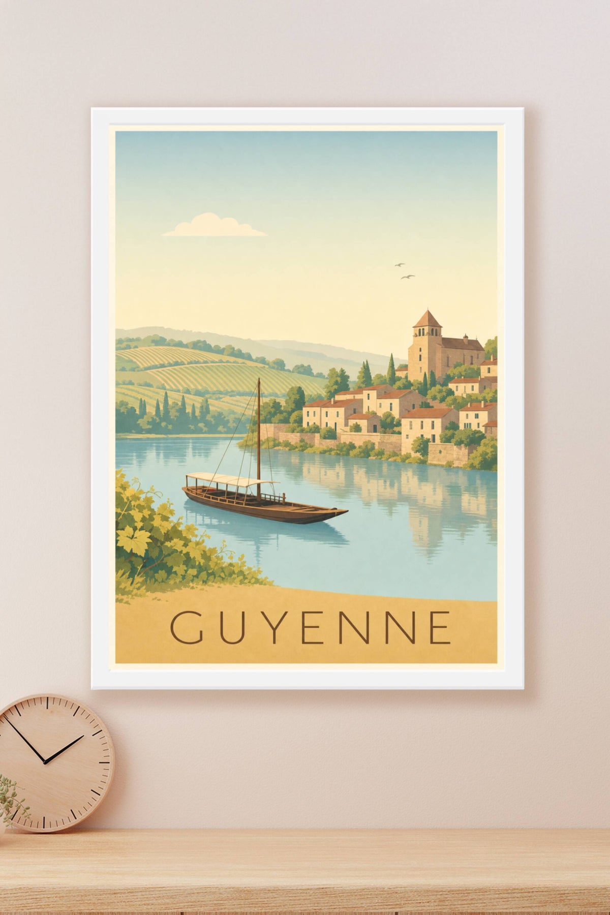 Affiche de la Guyenne - Poster de la Garonne