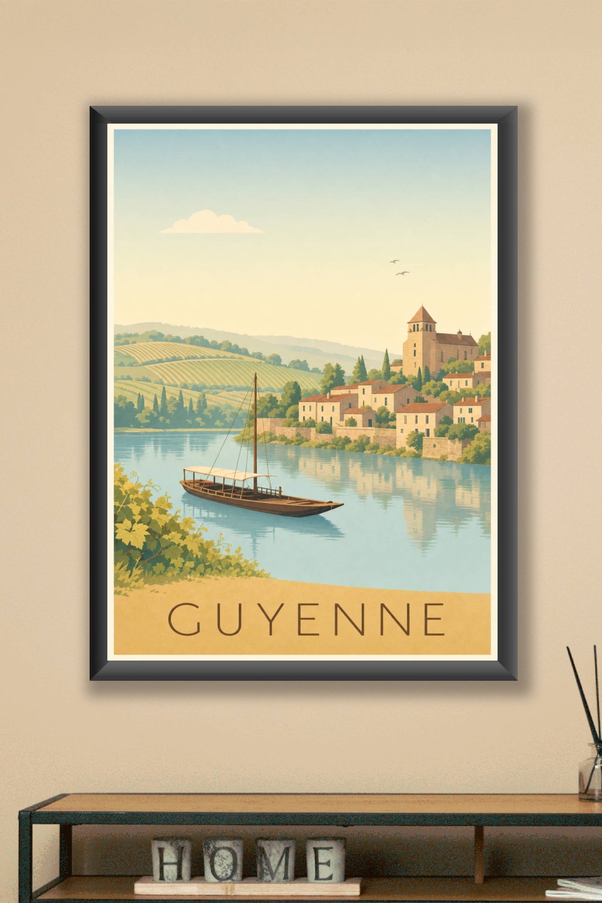 Affiche de la Guyenne - Poster de la Garonne