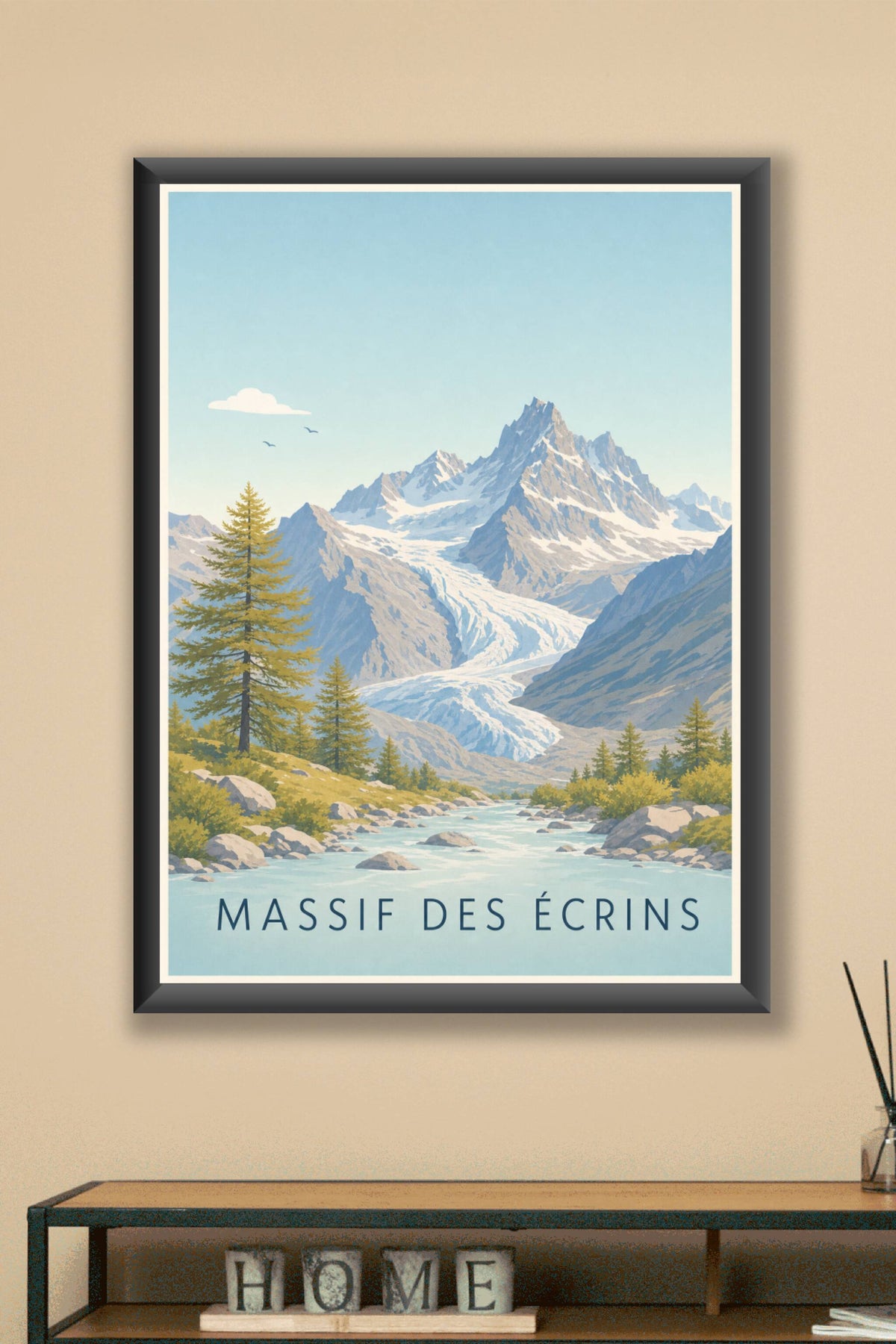 Affiche des Massif des Écrins - Poster de la Barre des Écrins