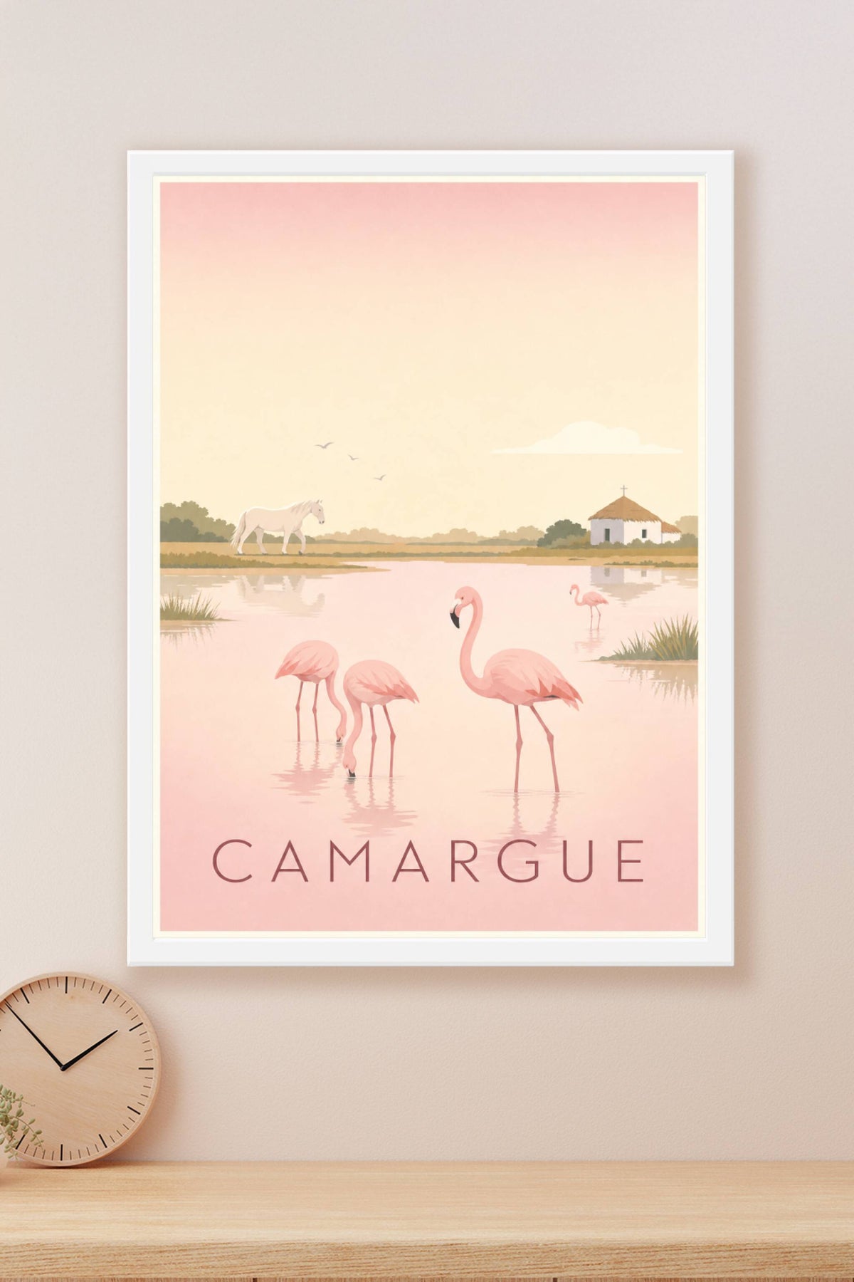 Affiche de la Camargue - Poster des flamants roses