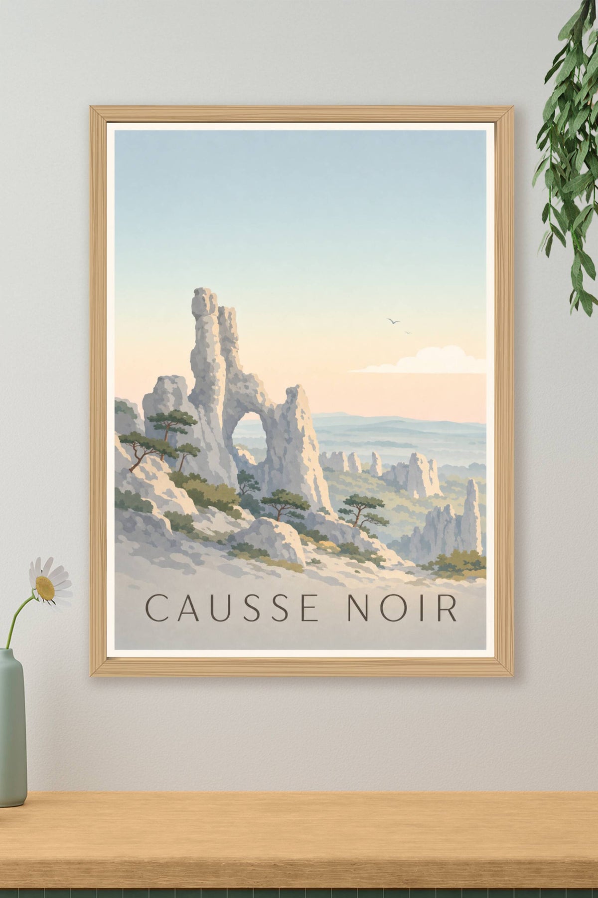 Affiche du Causse Noir - Poster de Montpellier-le-Vieux